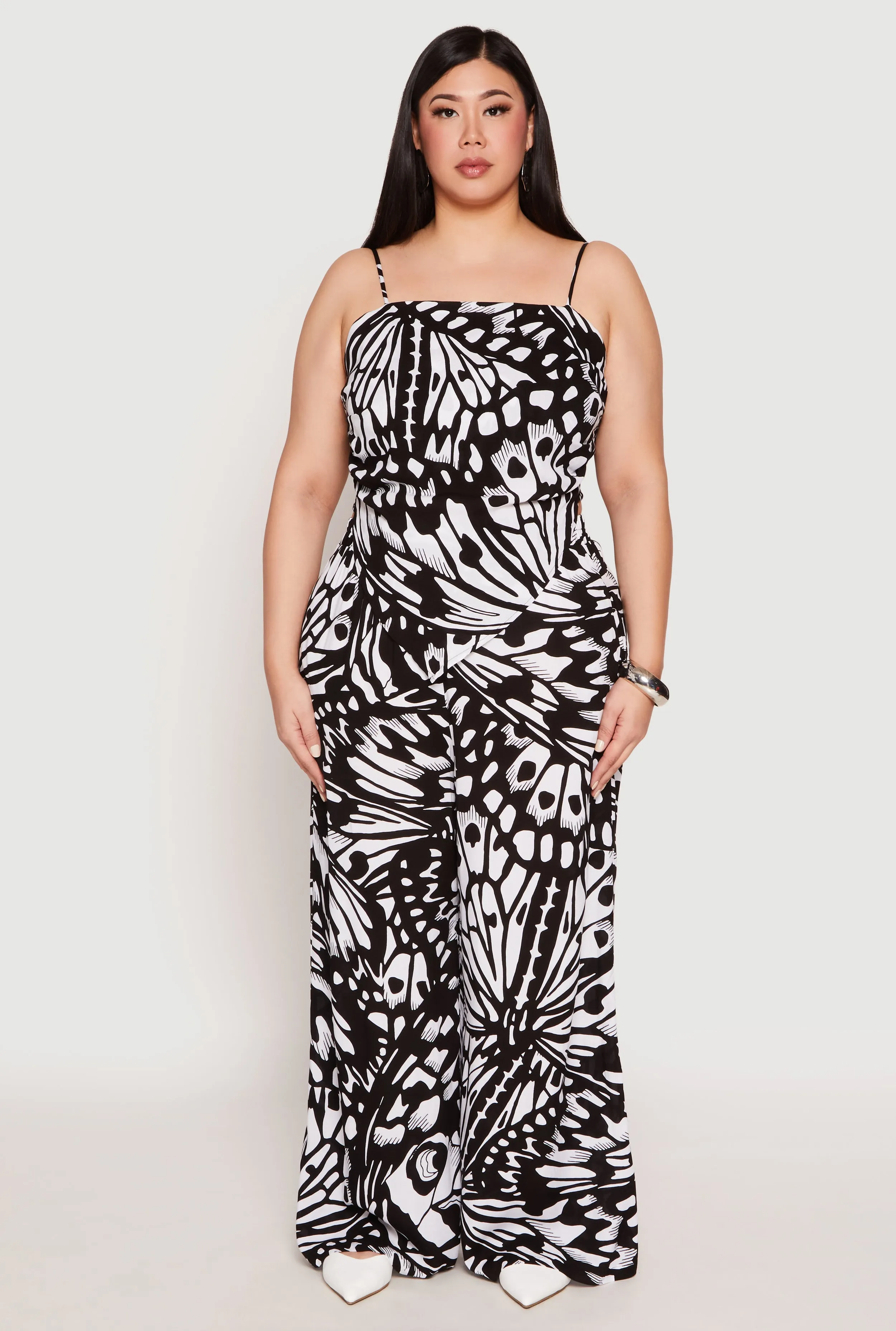 Plus Size Abstract Butterfly Print Hanky Hem Top sold by Rainbow product image thumbnail 2