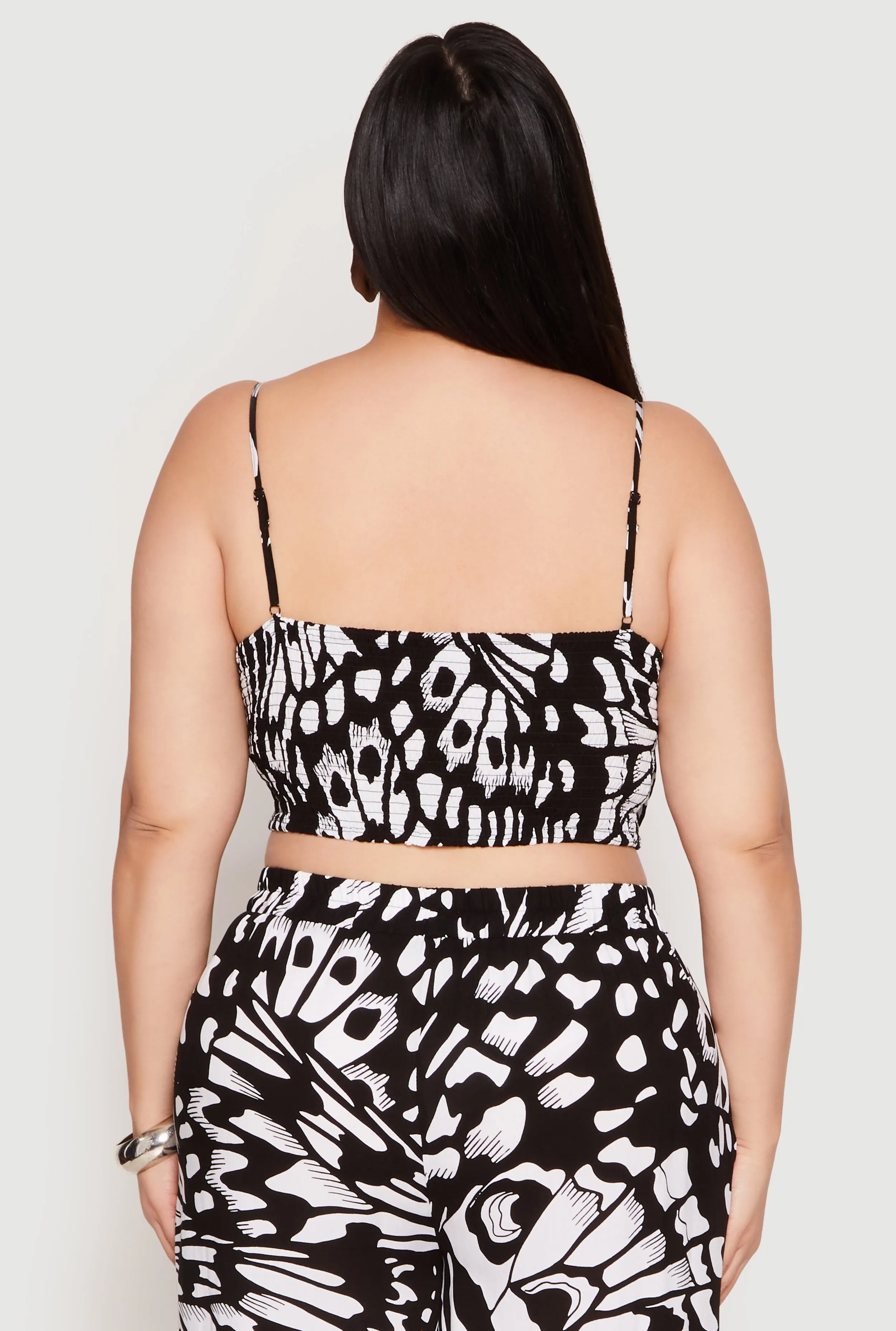 Plus Size Abstract Butterfly Print Hanky Hem Top sold by Rainbow product image thumbnail 5