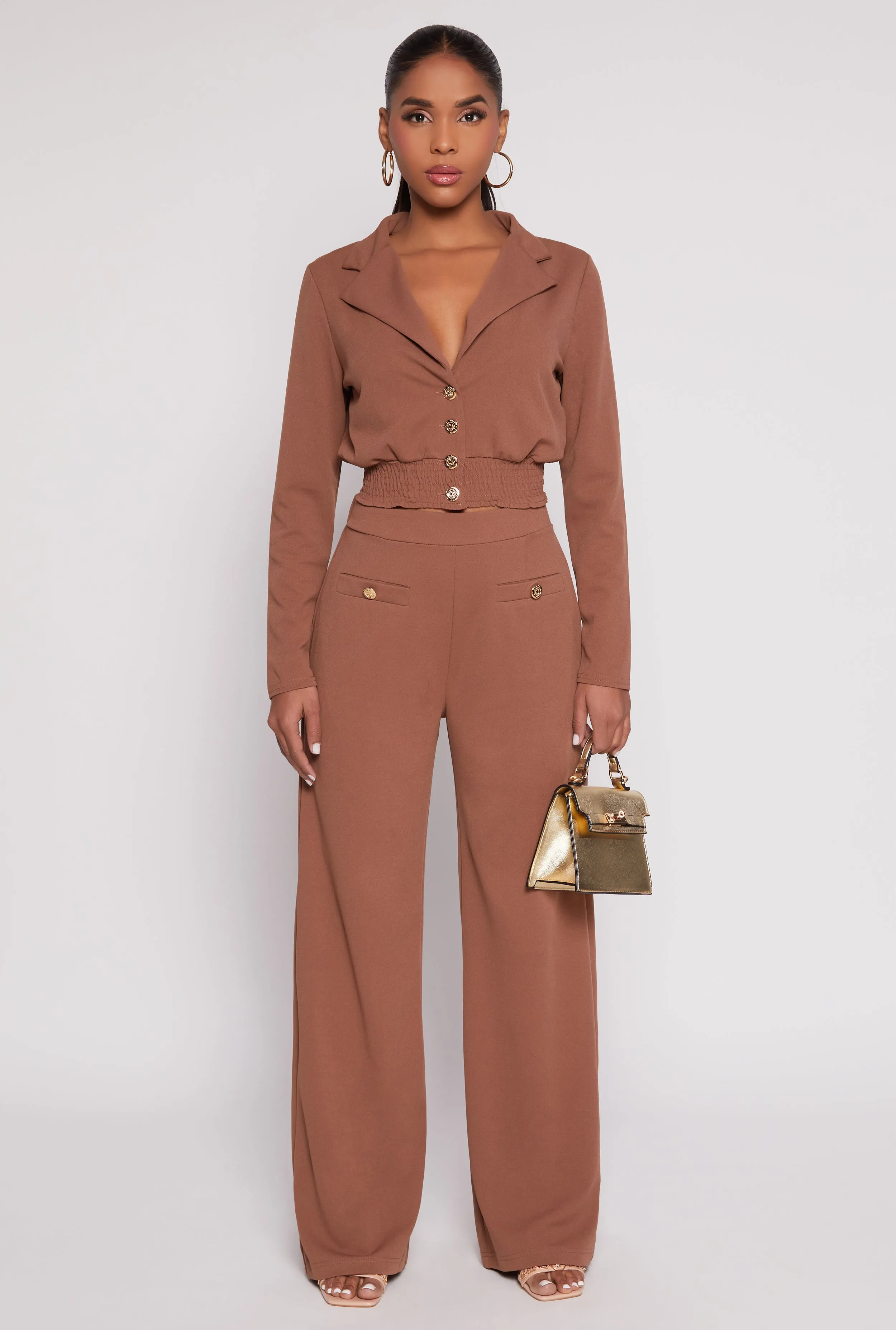 Smocked Button Front Blouse sold by Rainbow product image thumbnail 2