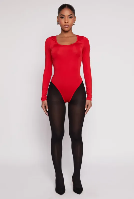 Daisy Scoop Neck Long Sleeve Bodysuit sold by Rainbow