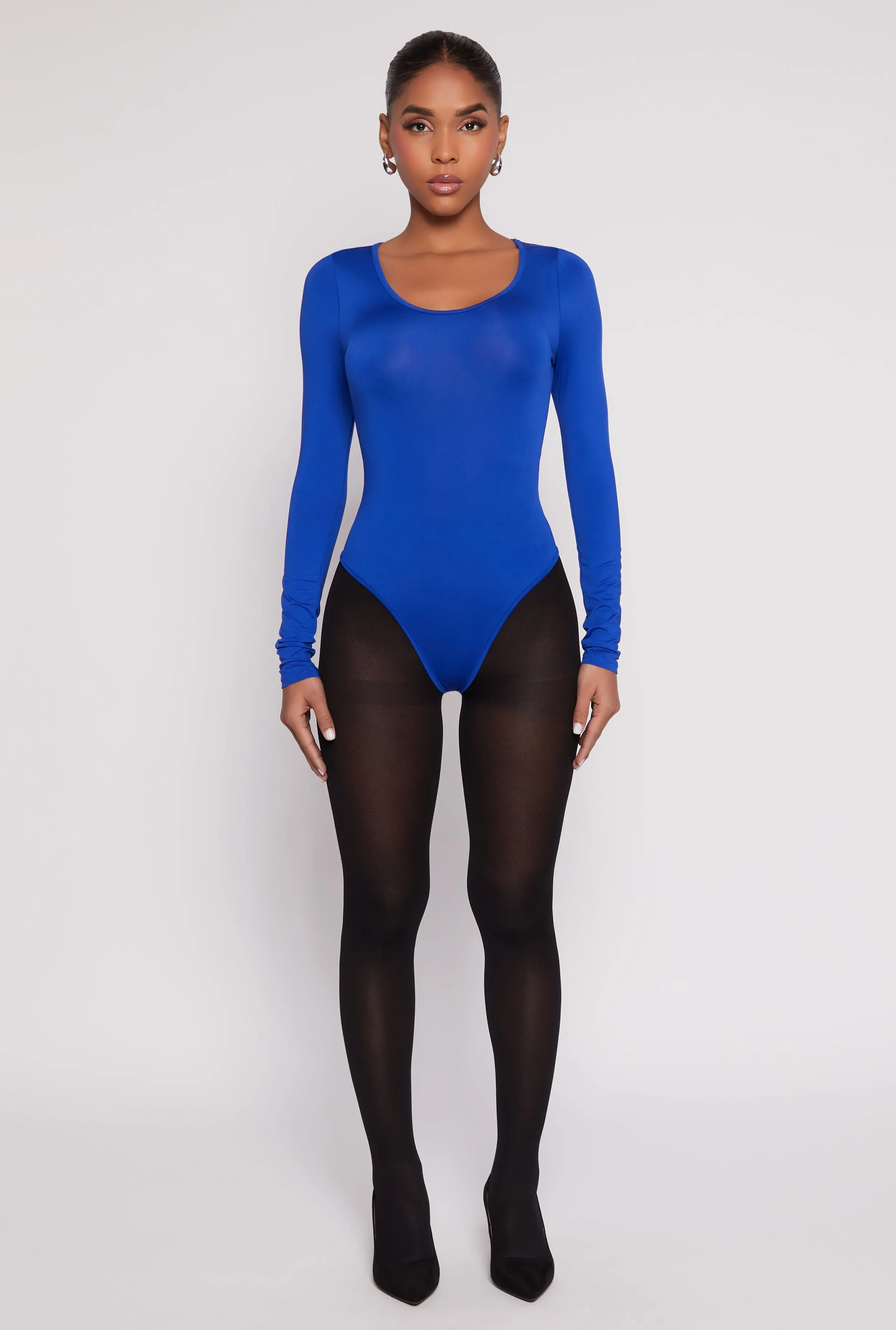 Daisy Scoop Neck Long Sleeve Bodysuit sold by Rainbow