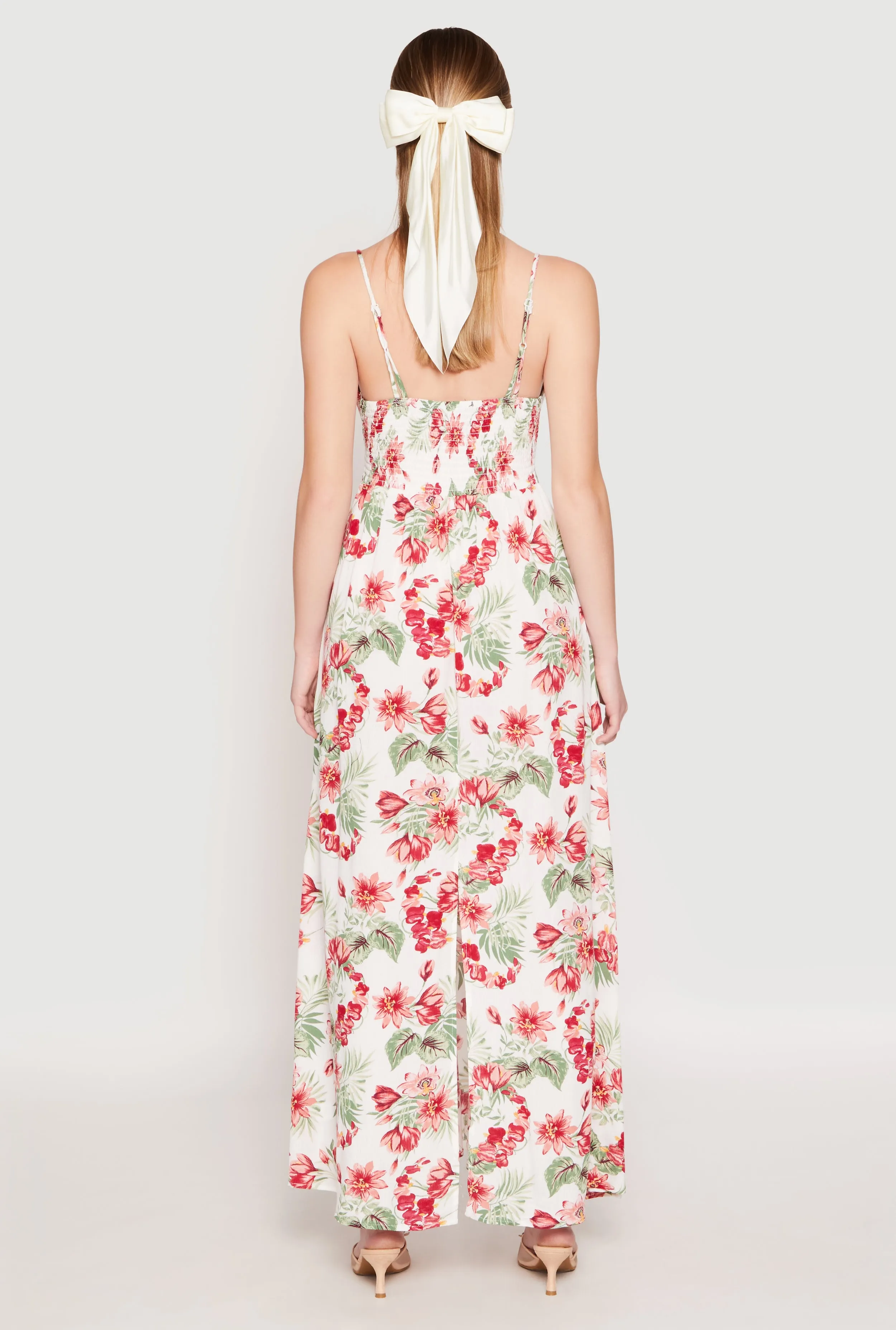 Floral Print Empire Waist Maxi Dress sold by Rainbow product image thumbnail 3