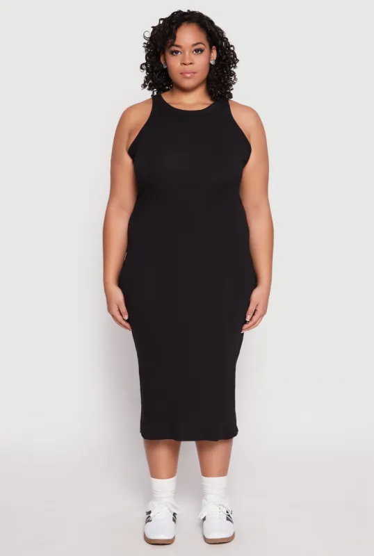 Plus Size Almost Famous Racerback Tank Dress sold by Rainbow
