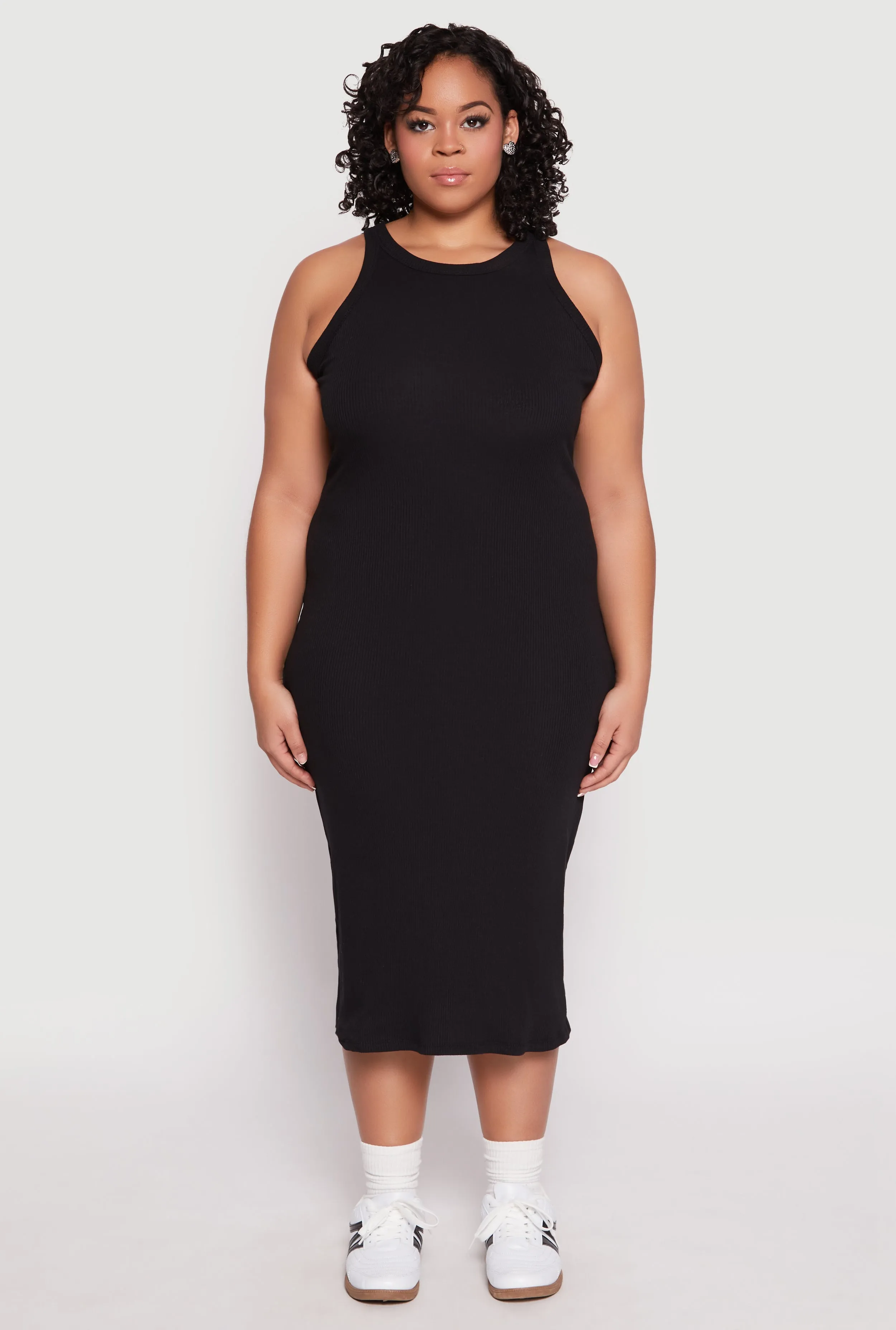 Plus Size Almost Famous Racerback Tank Dress sold by Rainbow