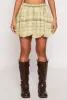 Plaid High Waisted Bubble Skirt sold by Rainbow