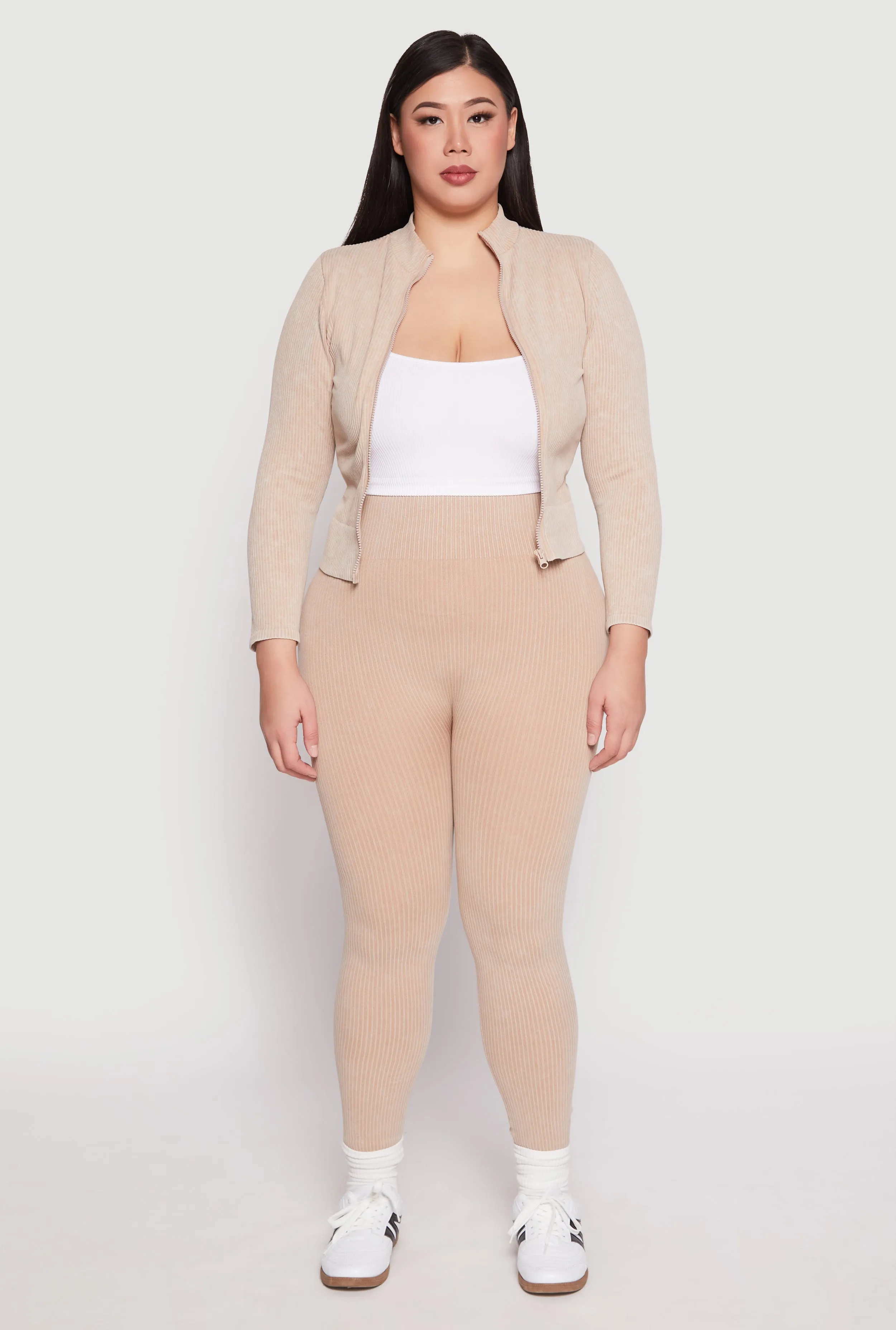 Plus Size Seamless Acid Wash High Waist Leggings sold by Rainbow