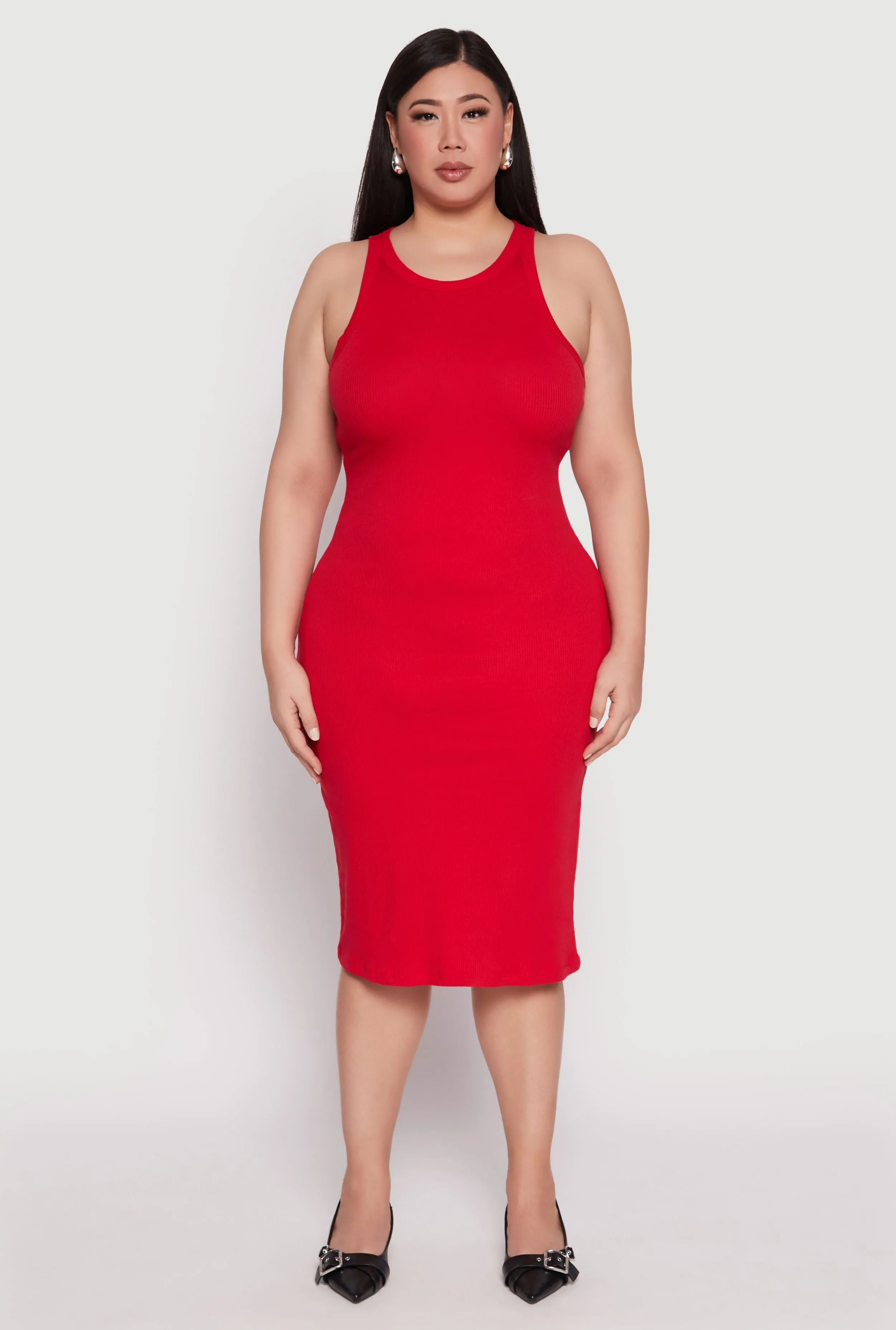 Plus Size Almost Famous Racerback Tank Dress sold by Rainbow