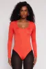 Daisy Scoop Neck Long Sleeve Bodysuit sold by Rainbow
