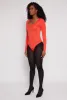 Daisy Scoop Neck Long Sleeve Bodysuit sold by Rainbow