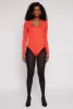 Daisy Scoop Neck Long Sleeve Bodysuit sold by Rainbow