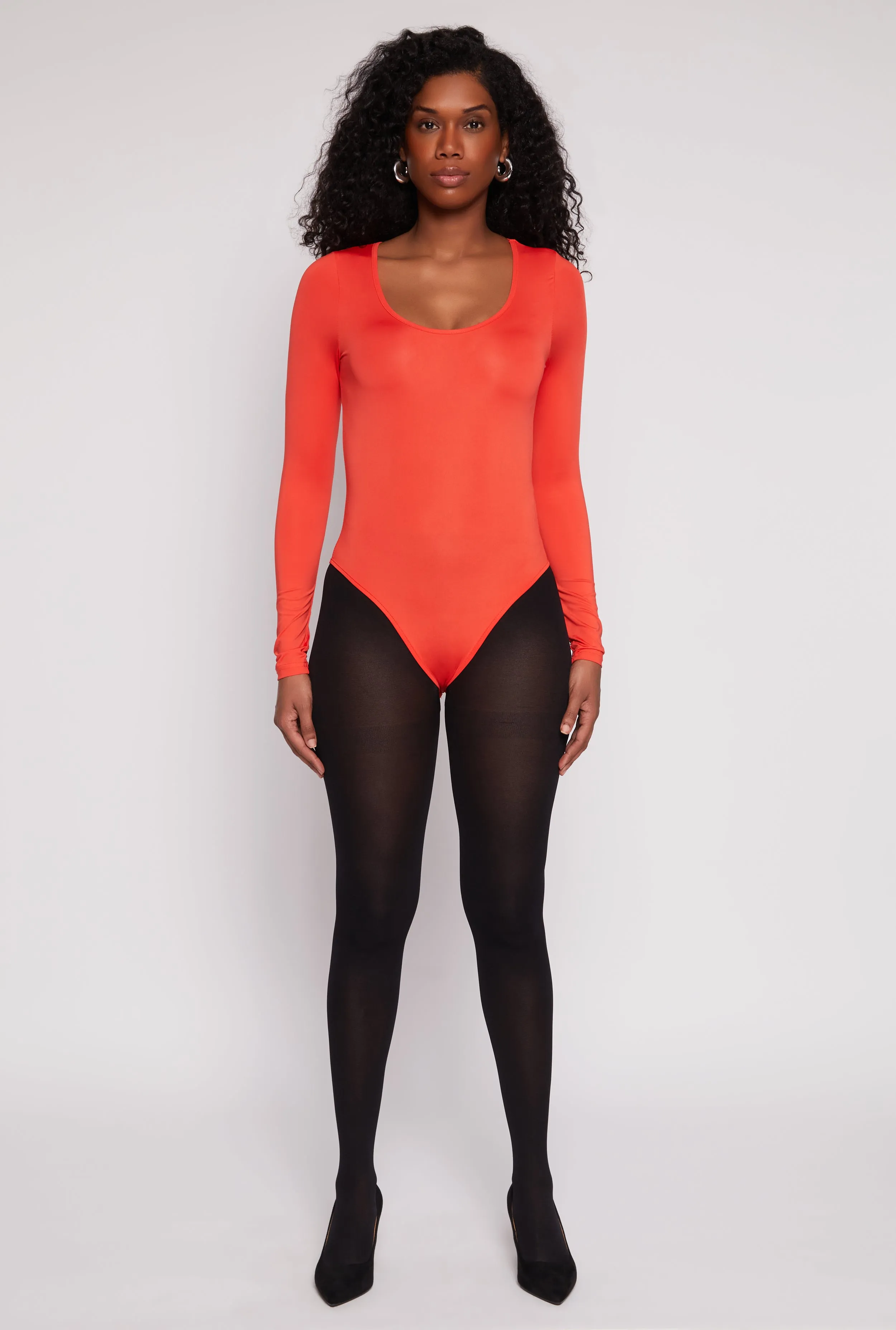 Daisy Scoop Neck Long Sleeve Bodysuit sold by Rainbow