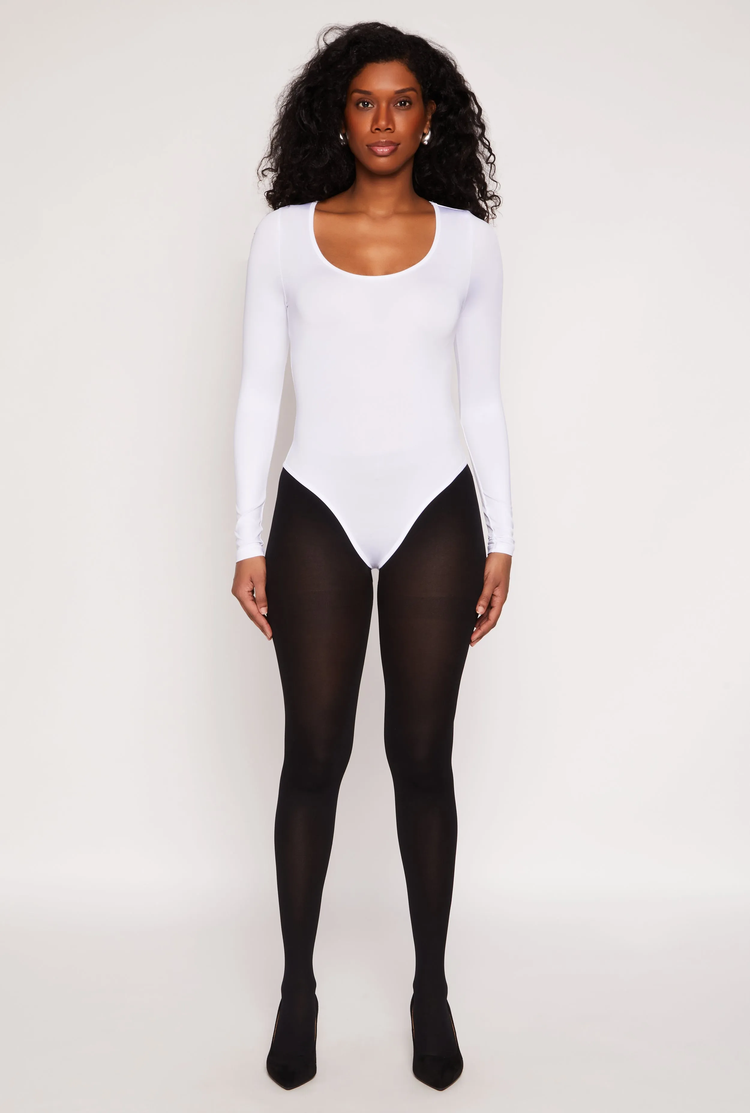 Daisy Scoop Neck Long Sleeve Bodysuit sold by Rainbow