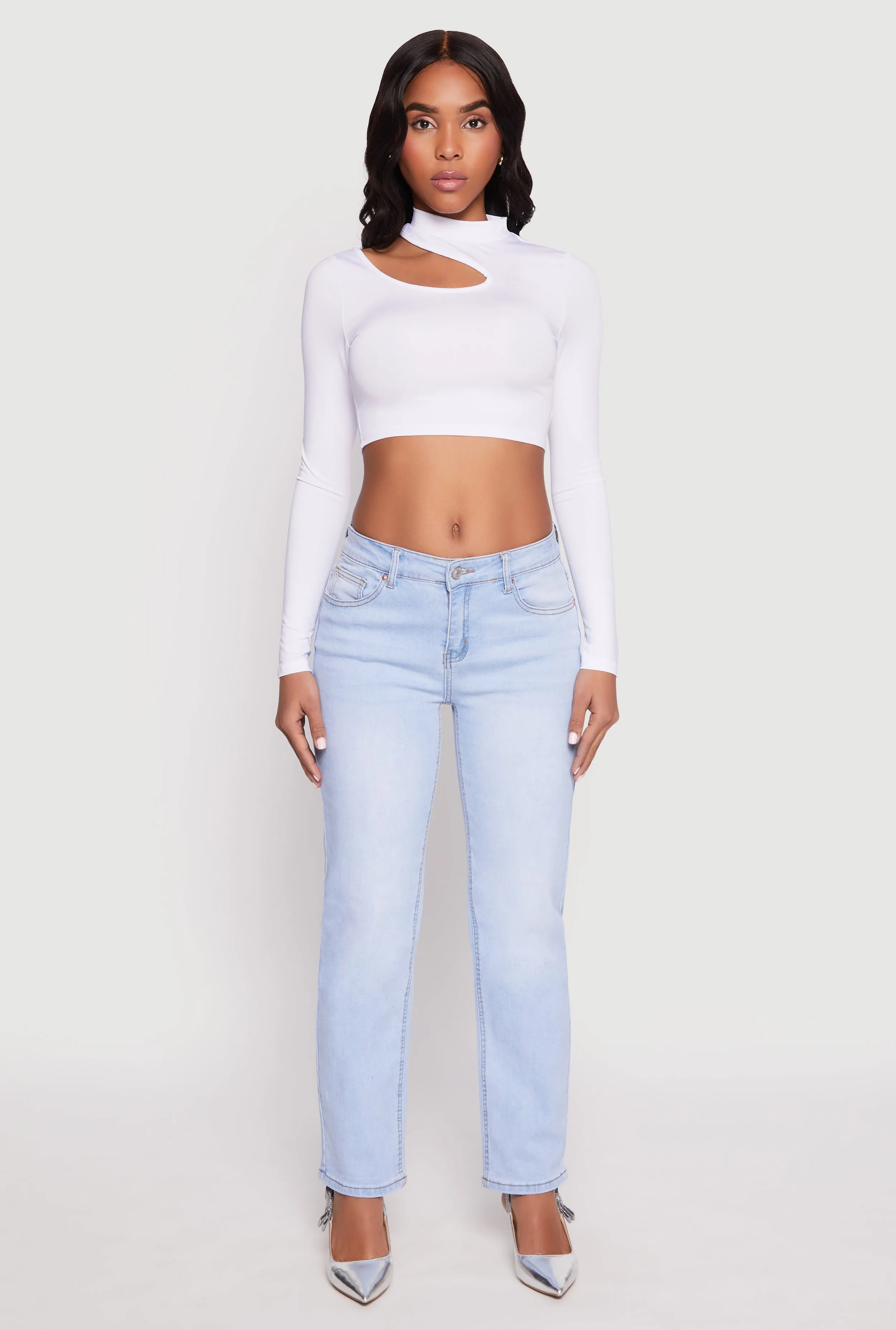 Daisy Keyhole Shoulder Crop Top sold by Rainbow