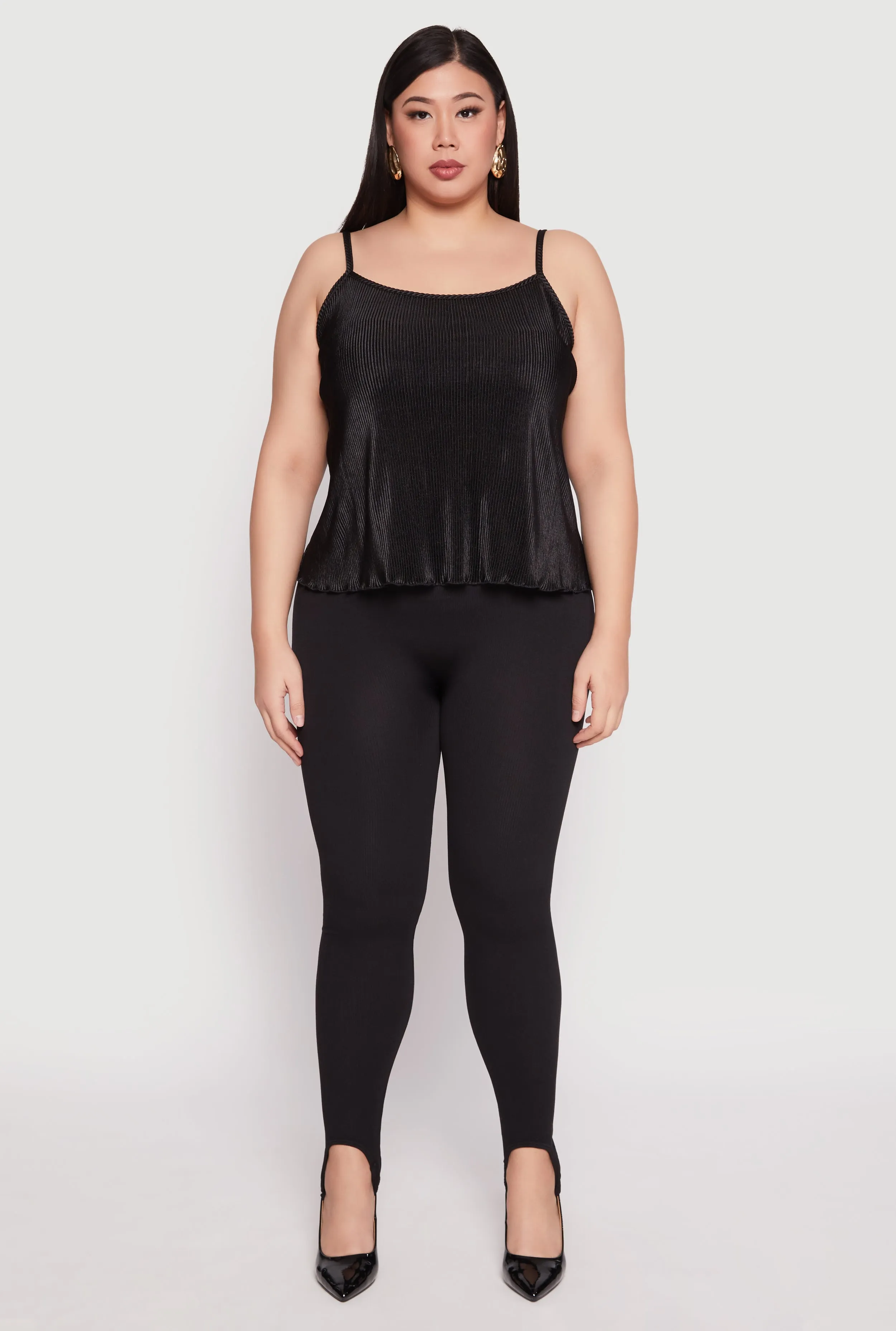 Plus Size Plisse Cami sold by Rainbow
