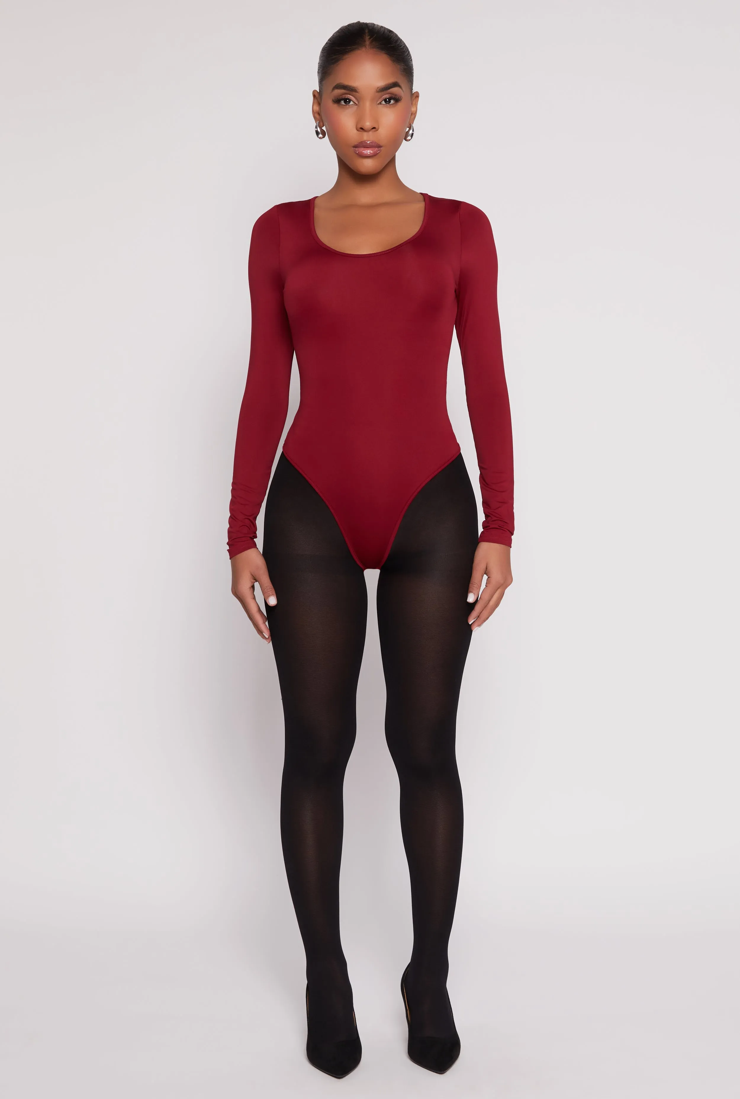 Daisy Scoop Neck Long Sleeve Bodysuit sold by Rainbow