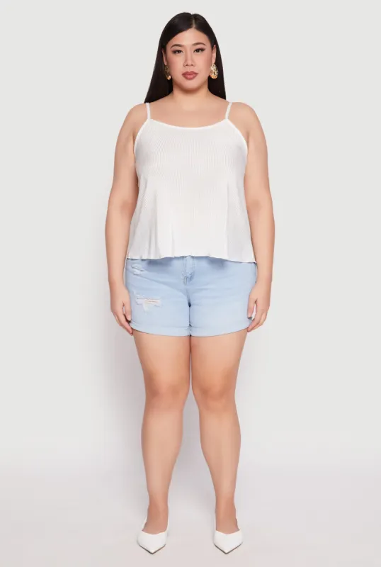 Plus Size Plisse Cami sold by Rainbow