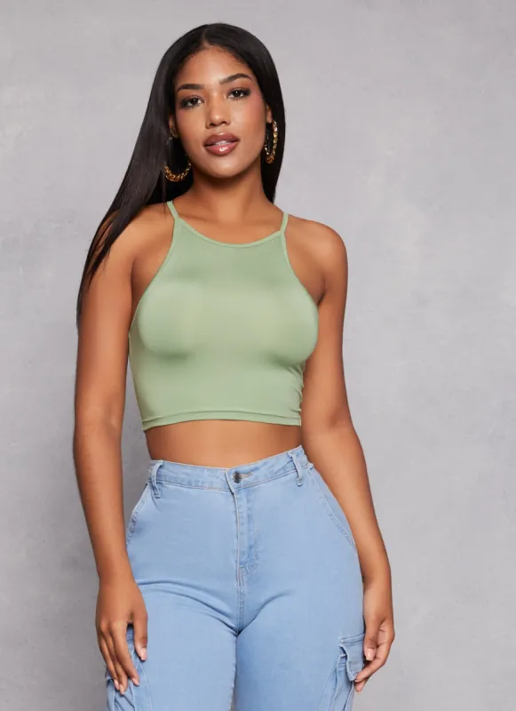 Daisy High Neck Cropped Cami sold by Rainbow