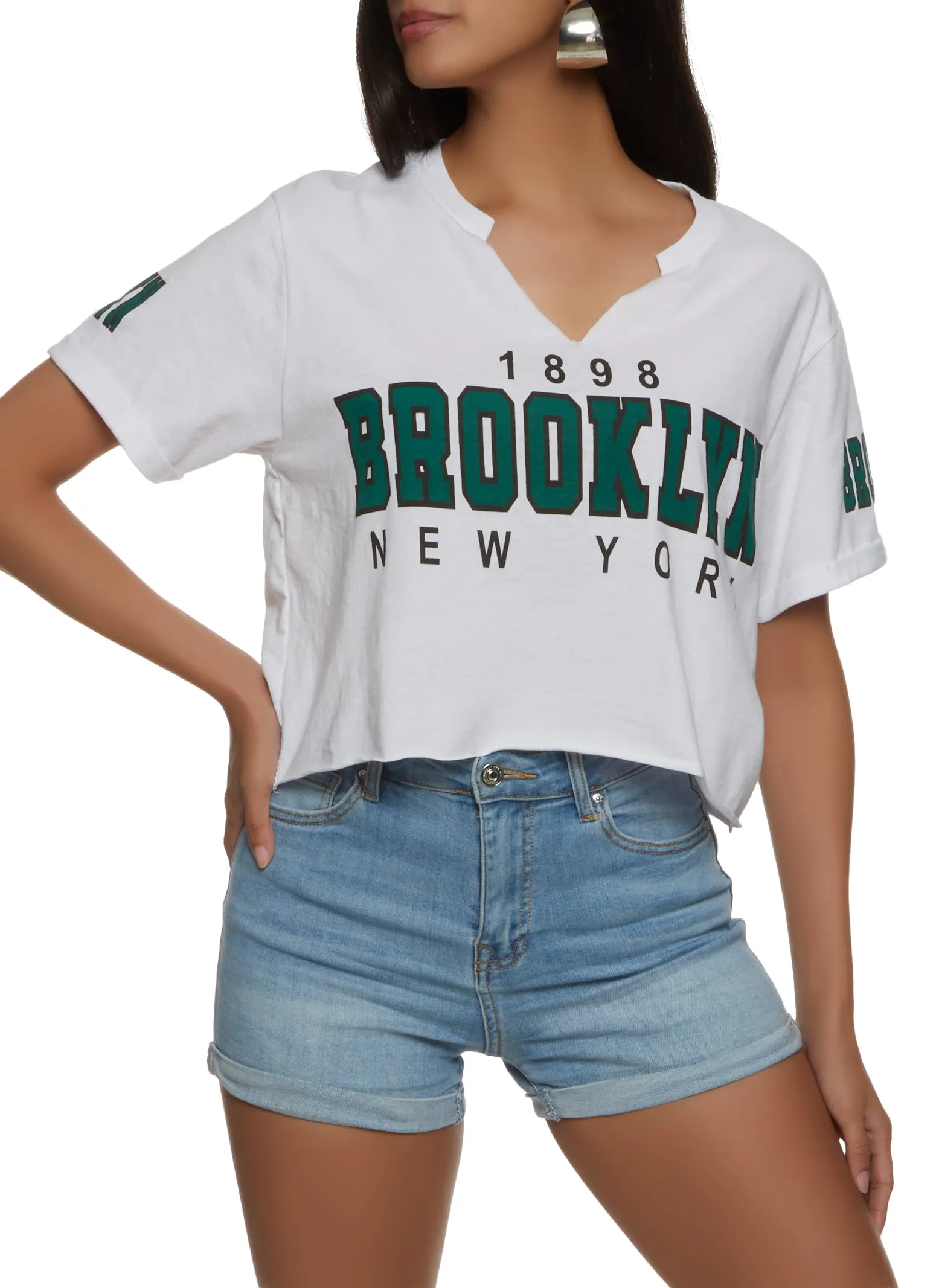 1898 Brooklyn New York Notch Neck T Shirt sold by Rainbow