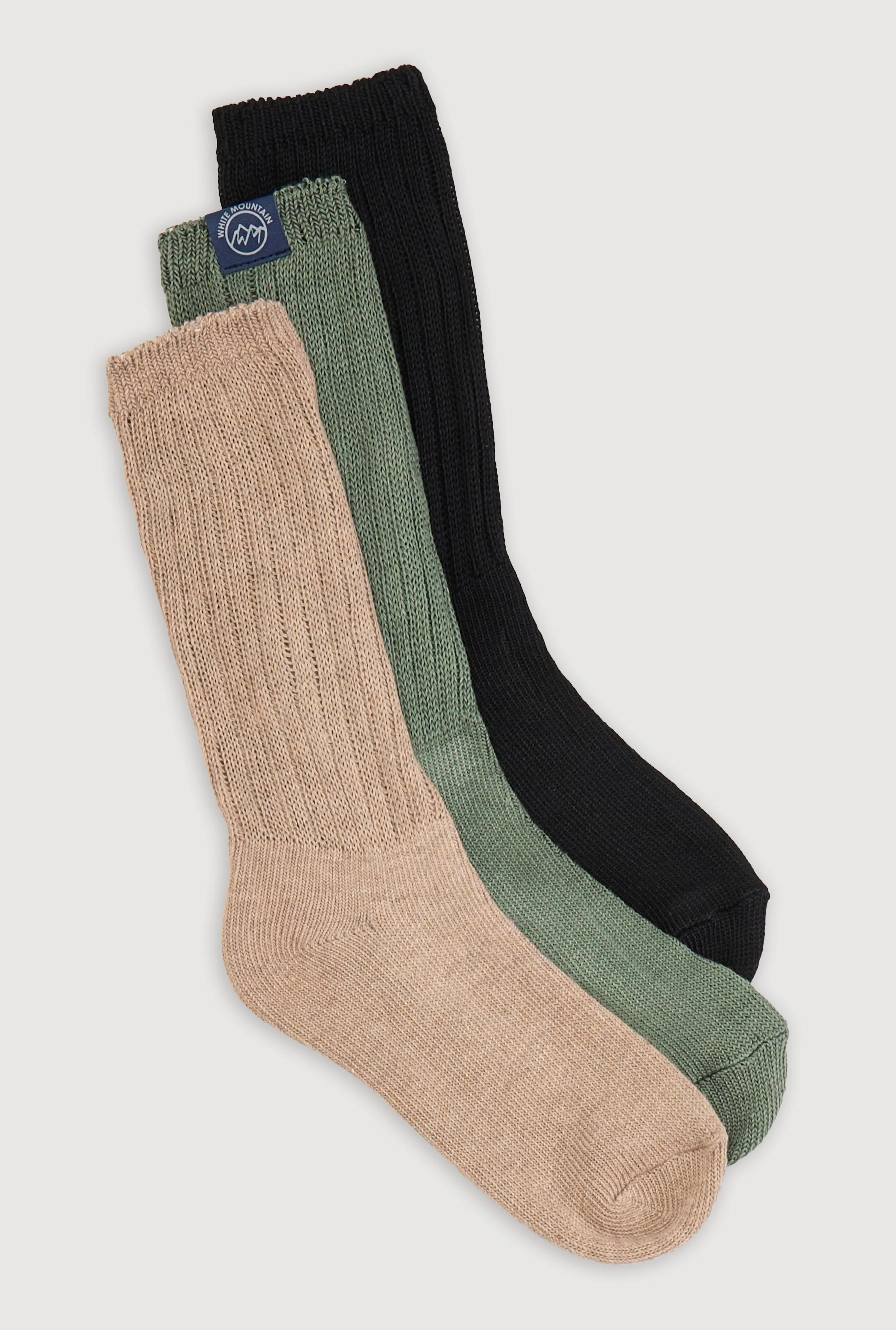 Ribbed Cuff Slouch Boot Socks 3 Pack Size 4-10 sold by Rainbow
