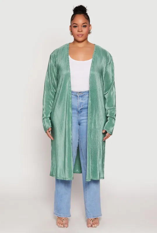 Plus Size Plisse Duster sold by Rainbow