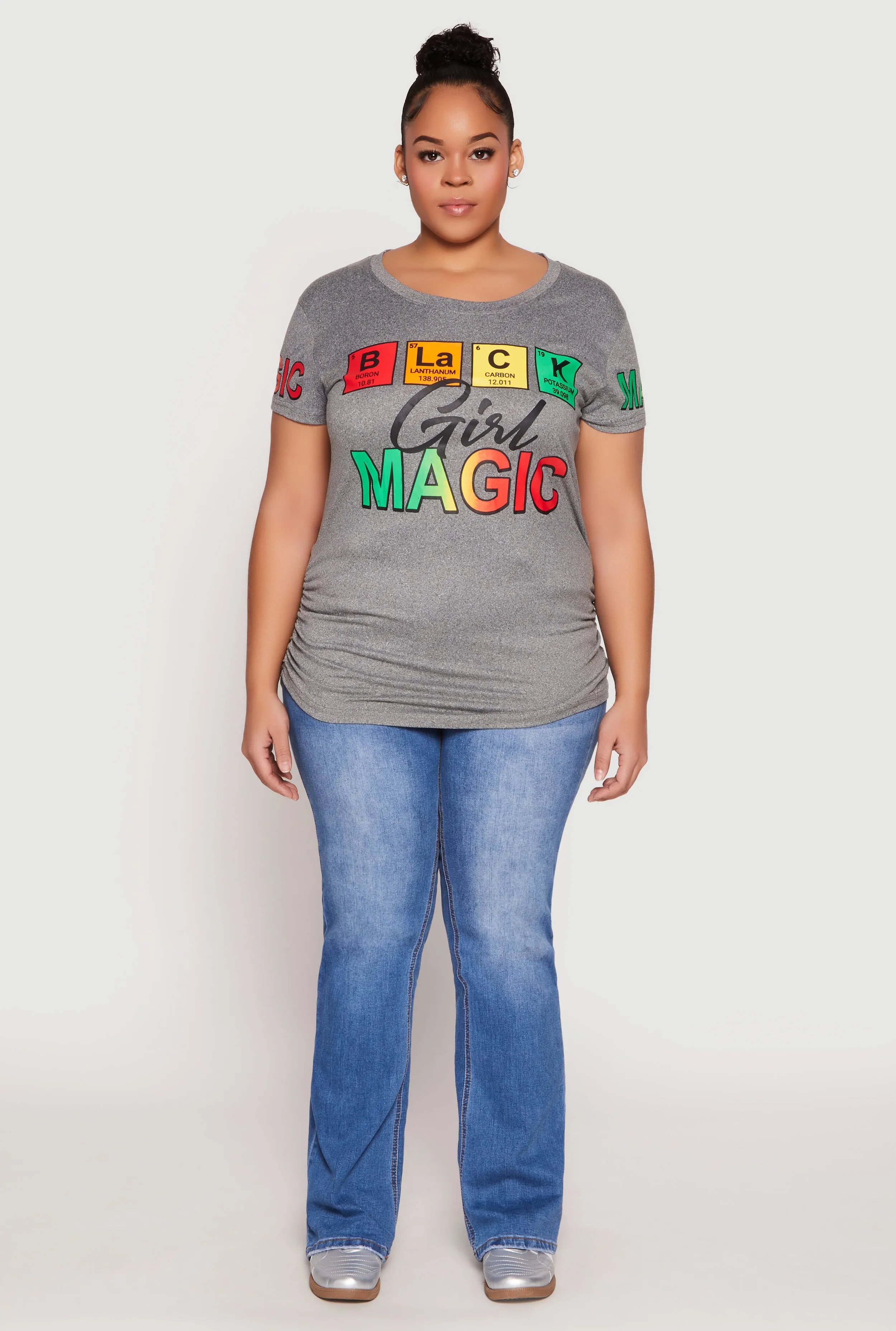 Plus Size Black Girl Magic Graphic Tee sold by Rainbow