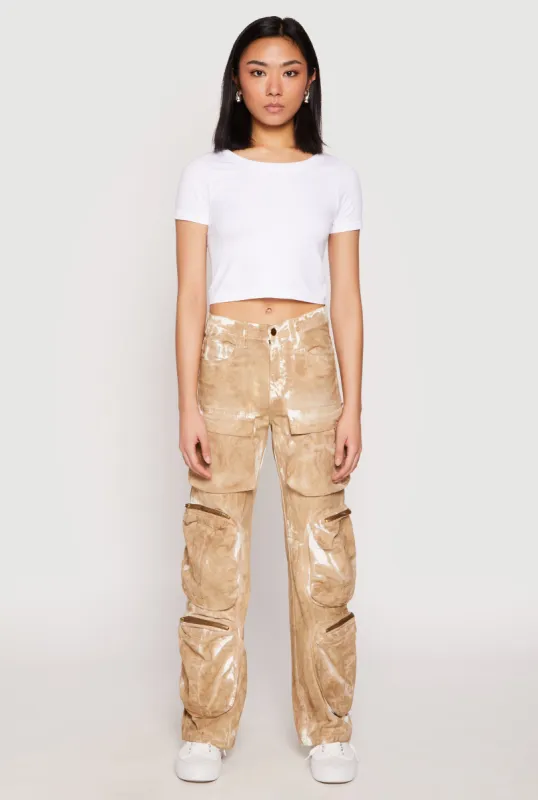 Paint Splatter Zip Cargo Pants sold by Rainbow