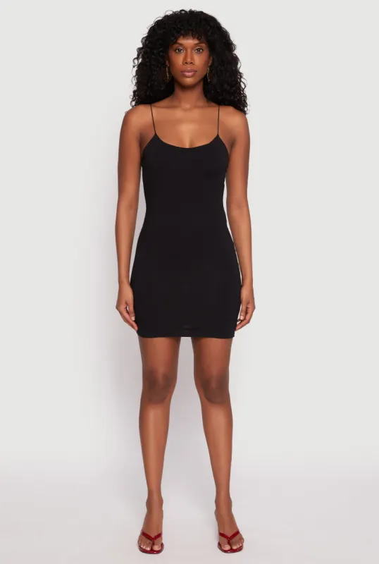 Scoop Neck Cami Bodycon Dress sold by Rainbow