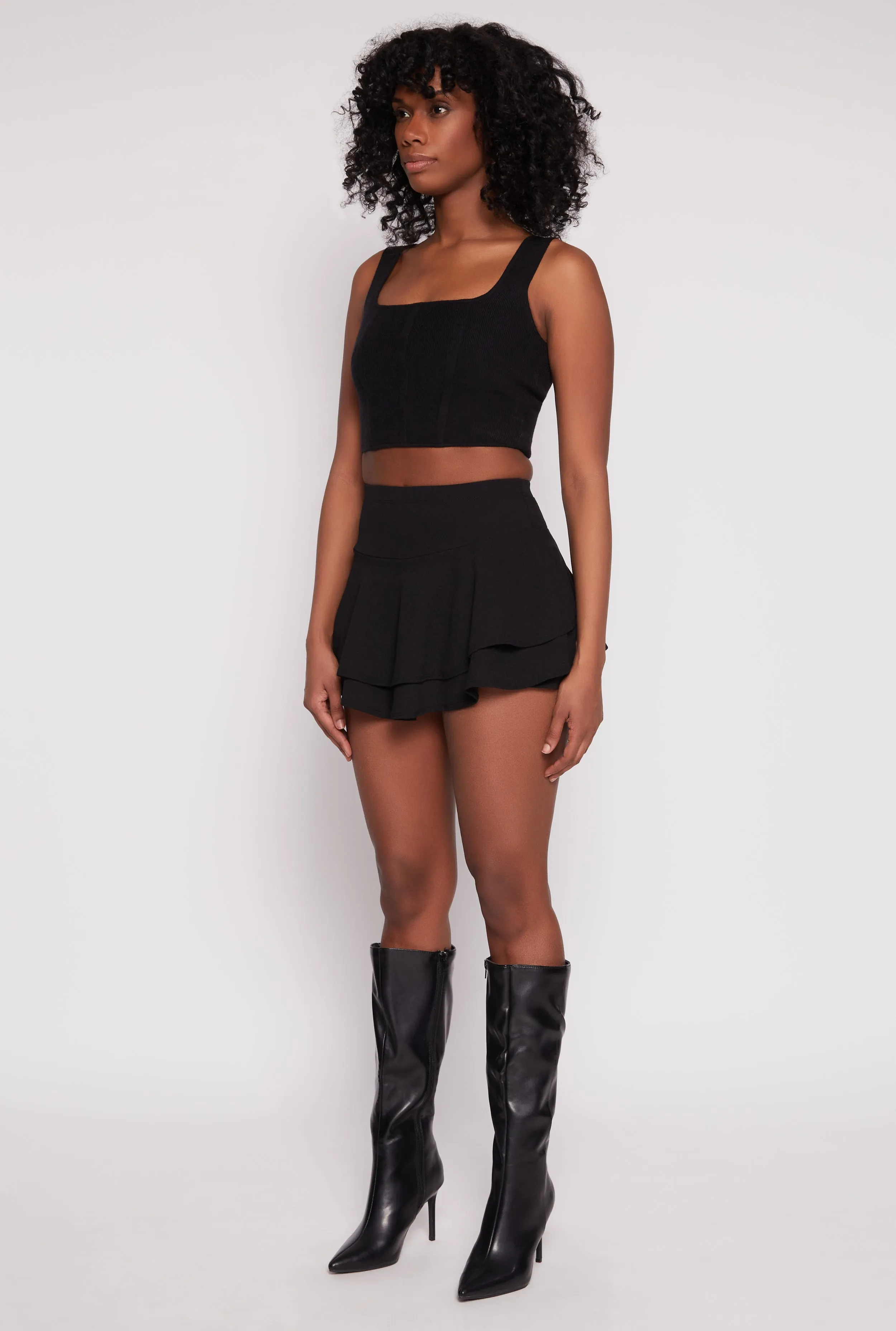 High Waisted Tiered Skort sold by Rainbow product image thumbnail 2