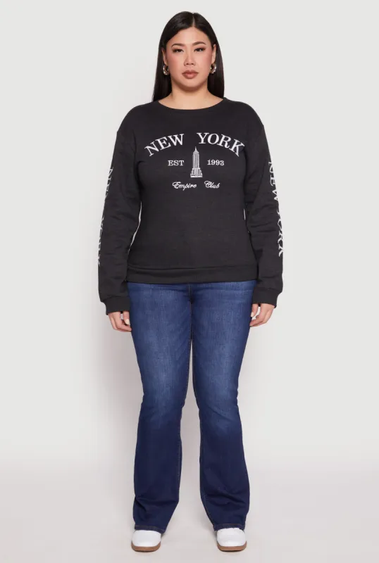 Plus Size New York Empire Club Sweatshirt sold by Rainbow
