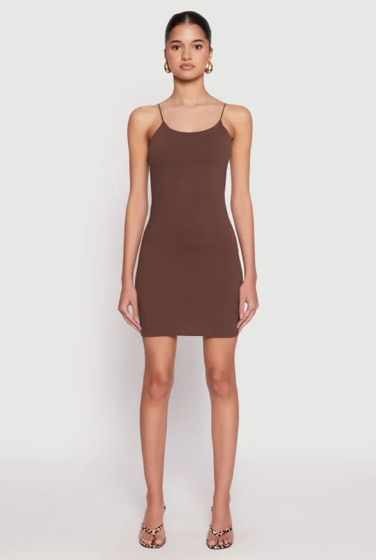 Scoop Neck Cami Bodycon Dress sold by Rainbow
