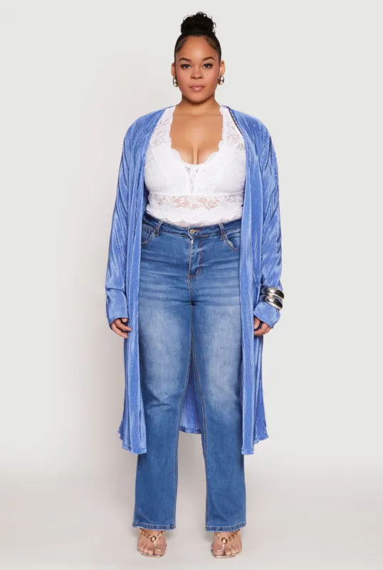 Plus Size Plisse Duster sold by Rainbow