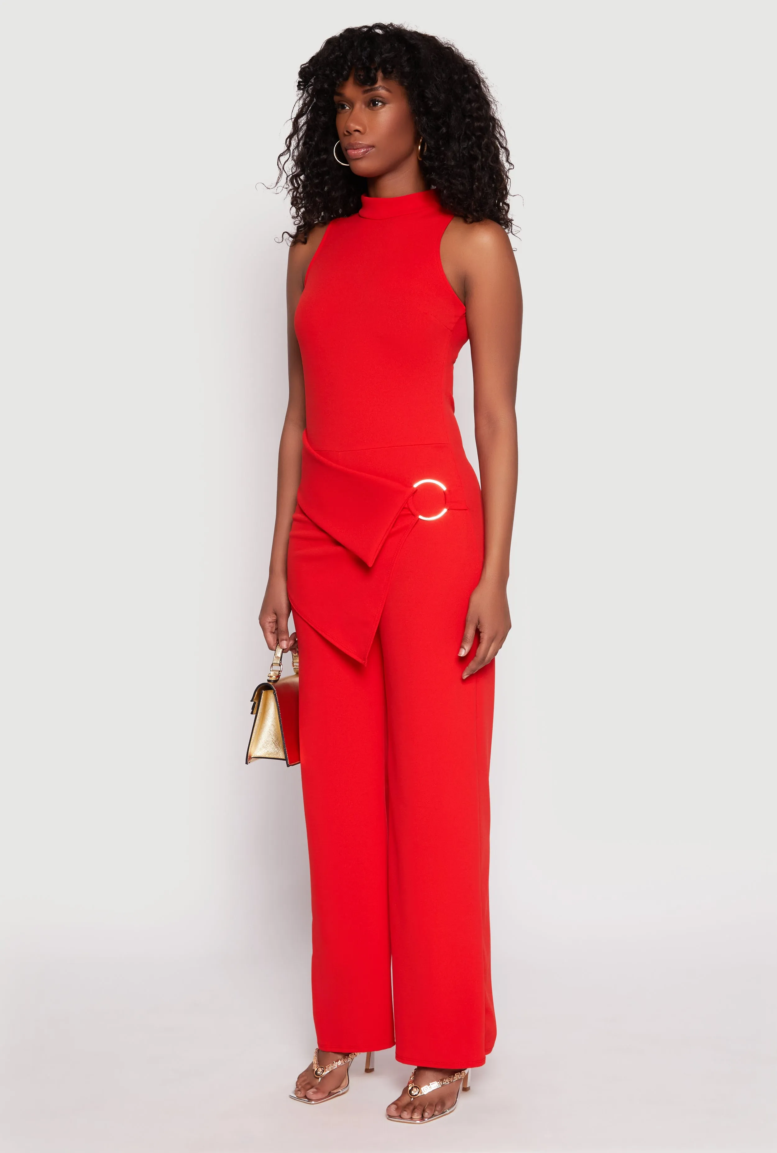 Asymmetrical O Ring Waist Detail Jumpsuit sold by Rainbow product image thumbnail 2