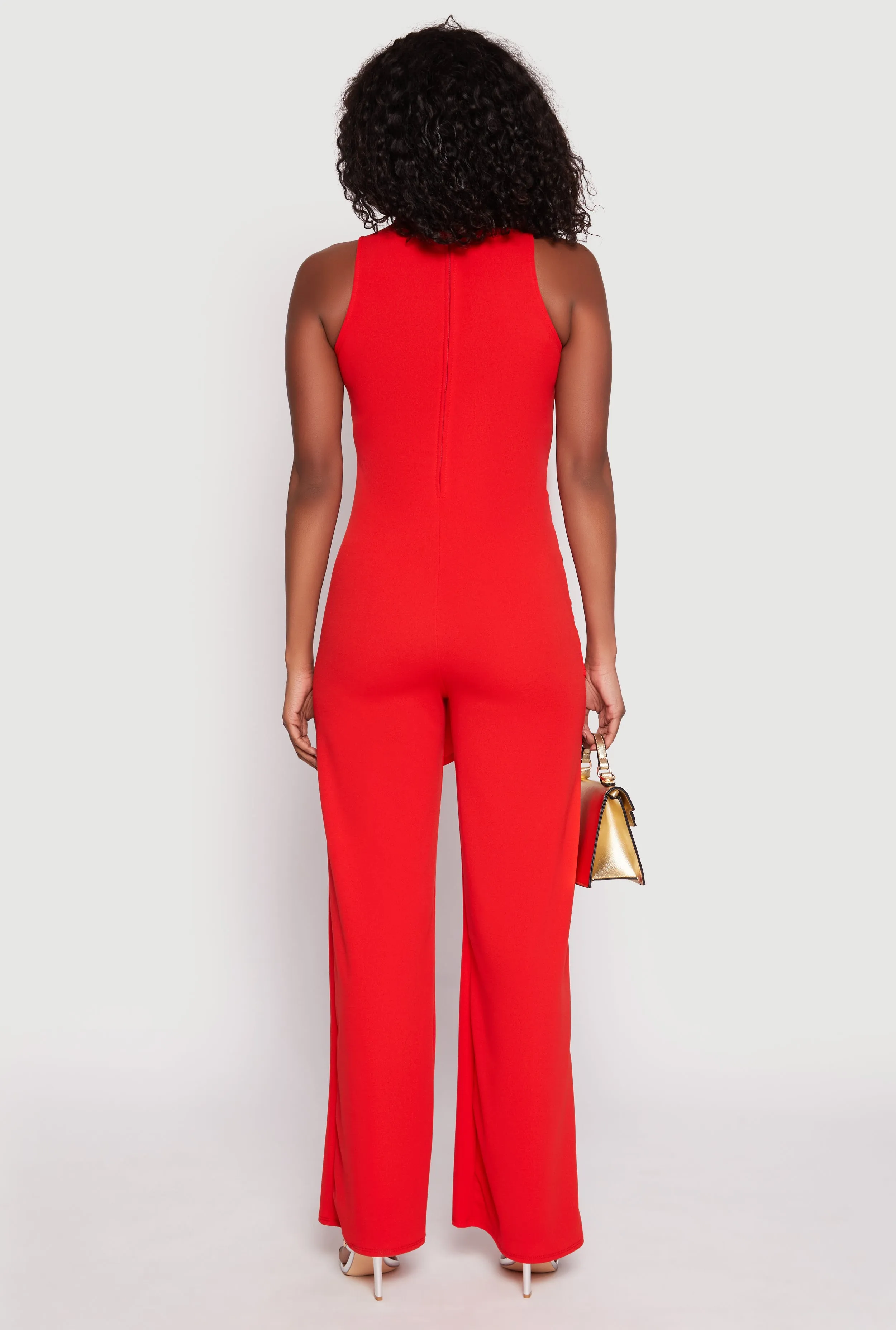 Asymmetrical O Ring Waist Detail Jumpsuit sold by Rainbow product image thumbnail 3