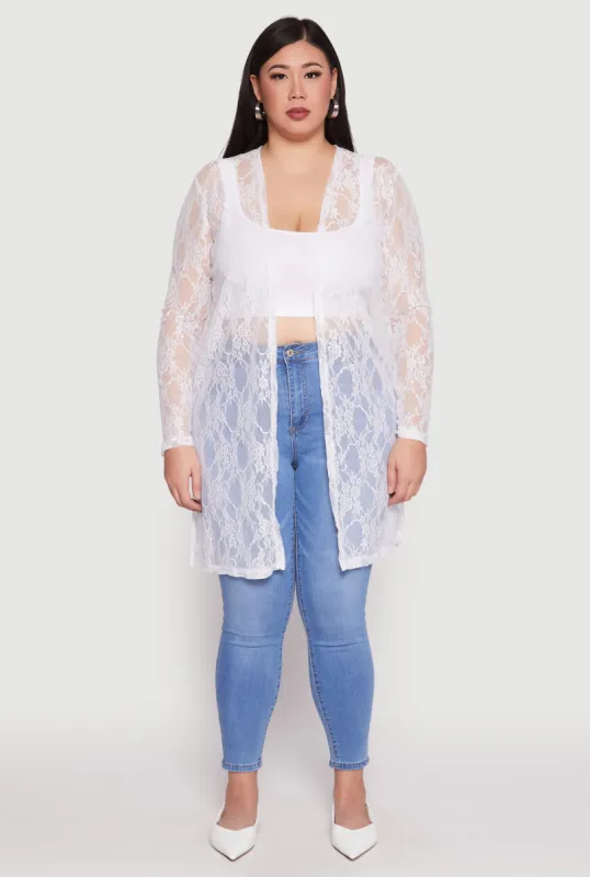 Plus Size Lace Duster sold by Rainbow