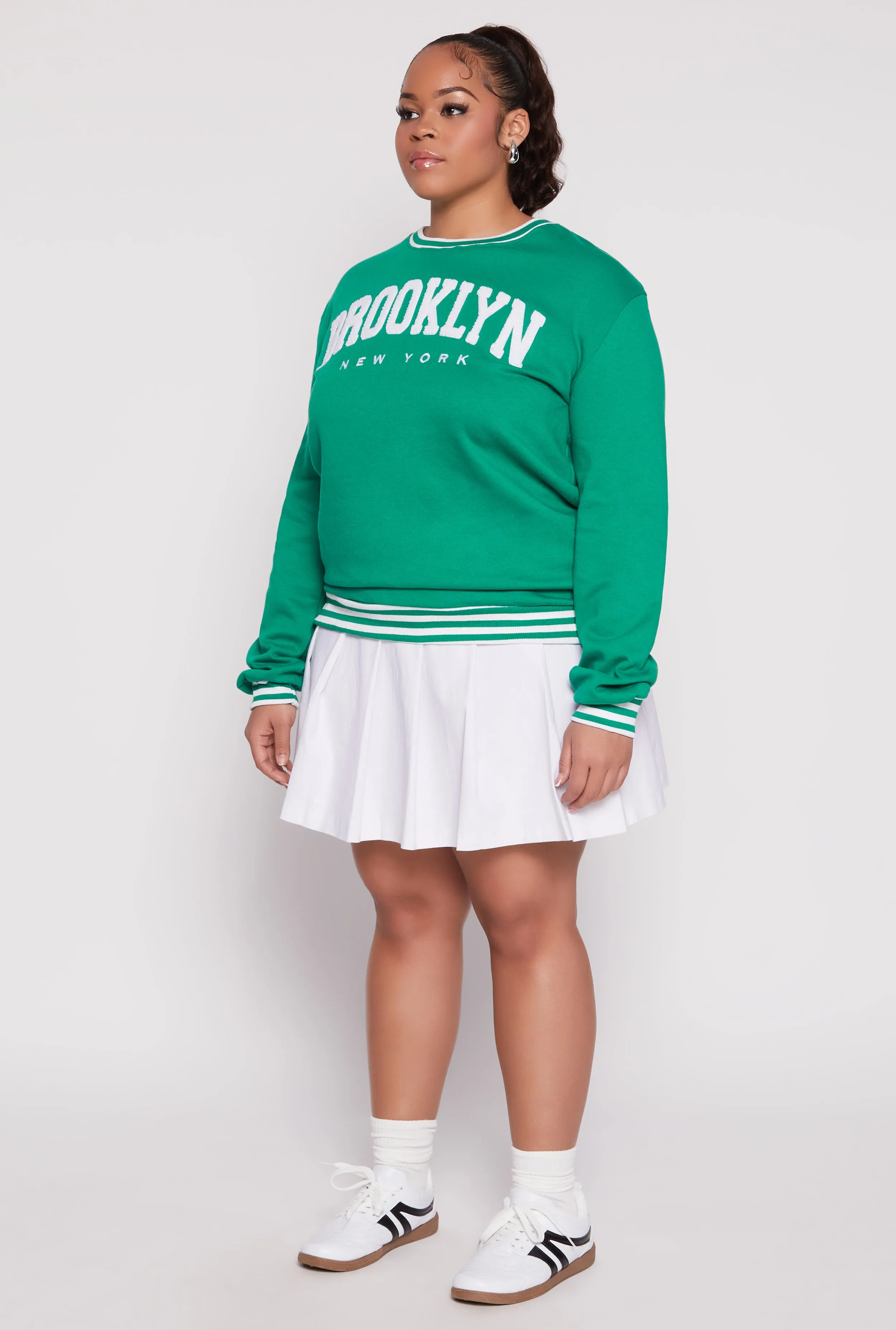 Plus Size Chenille Brooklyn New York Sweatshirt sold by Rainbow product image thumbnail 3