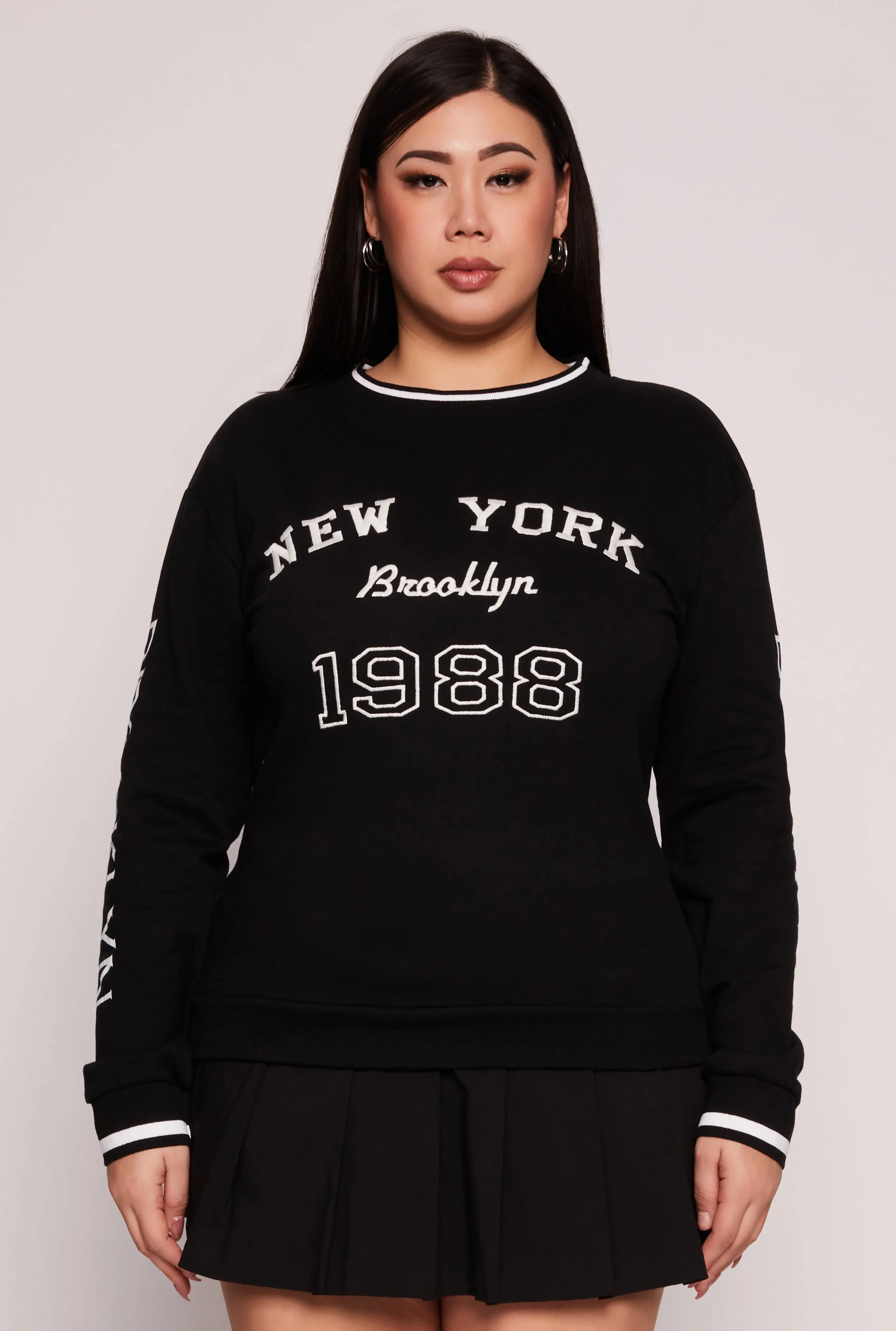 Plus Size Brooklyn Embroidered Sweatshirt sold by Rainbow product image thumbnail 2