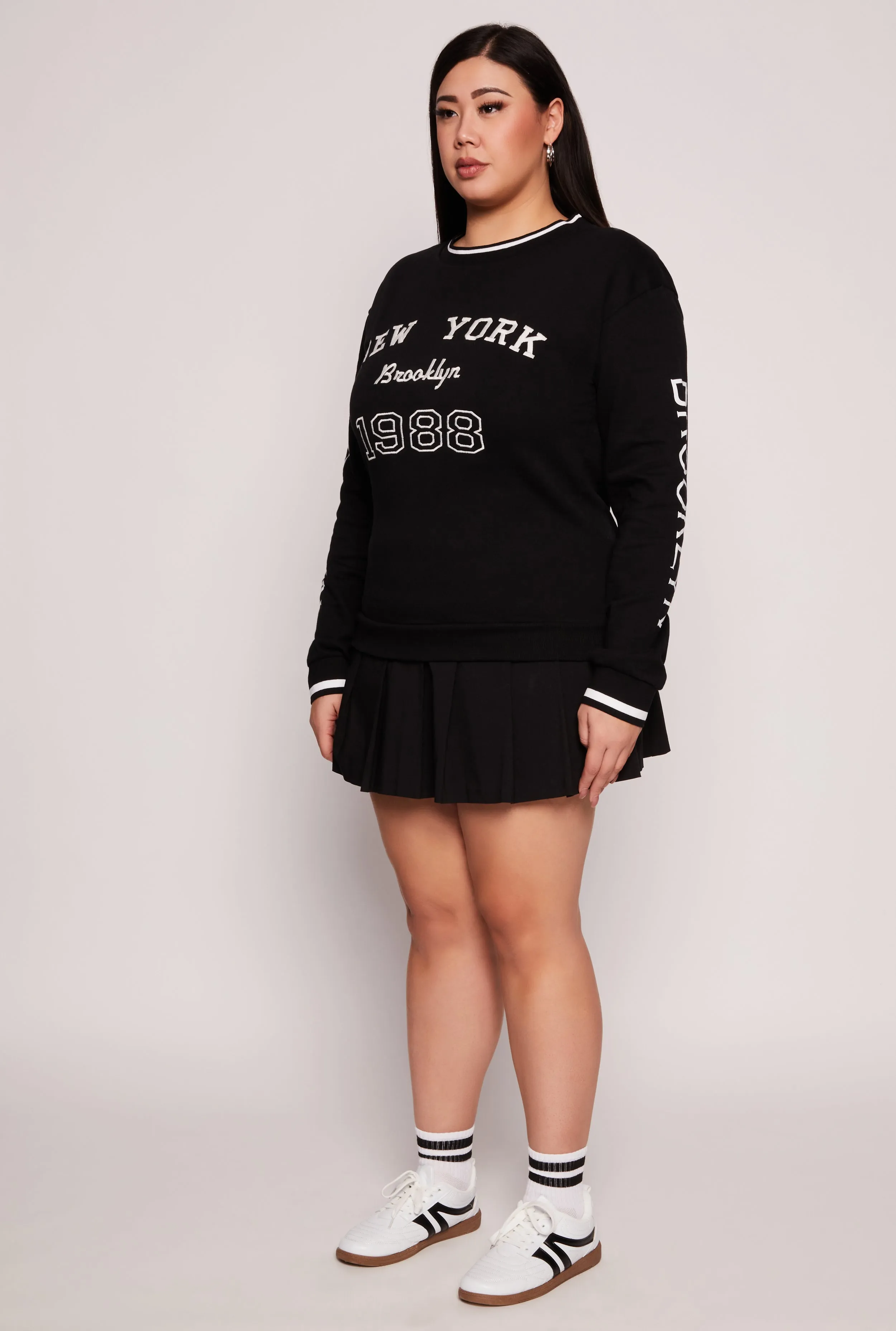 Plus Size Brooklyn Embroidered Sweatshirt sold by Rainbow product image thumbnail 3