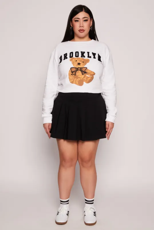 Plus Size Teddy Bear Chenile Graphic Sweatshirt sold by Rainbow