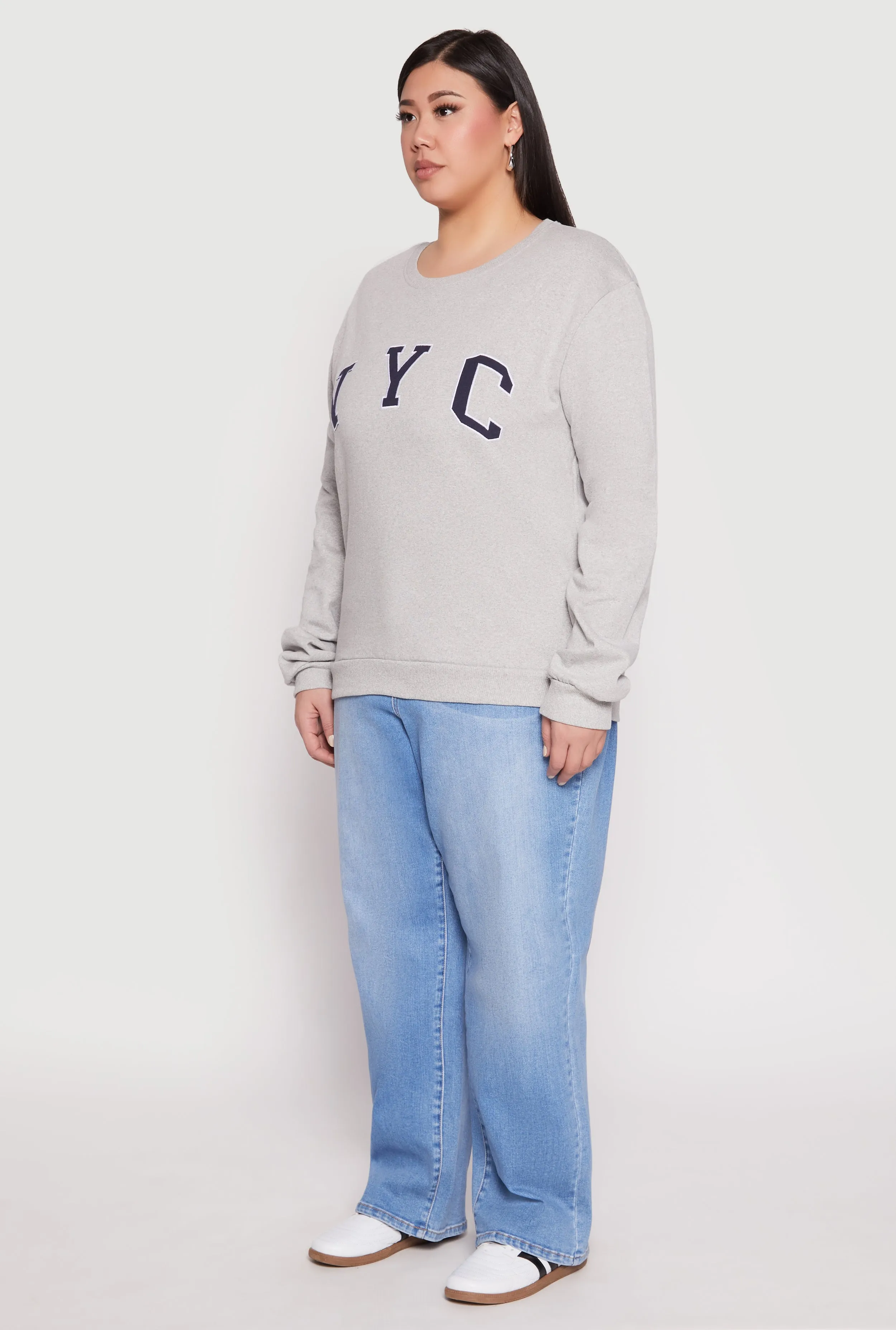 Plus Size NYC Crew Neck Sweatshirt sold by Rainbow product image thumbnail 3