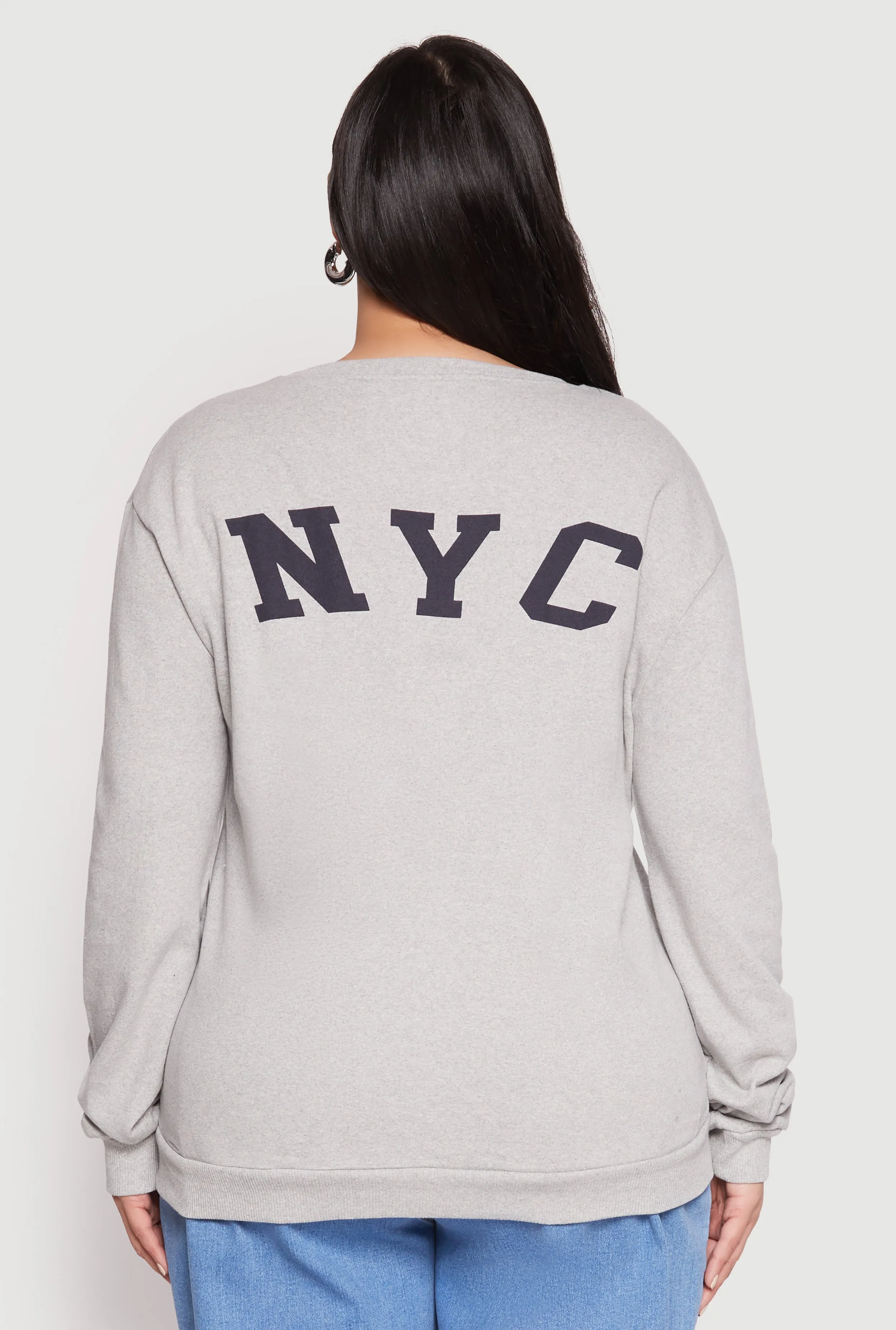 Plus Size NYC Crew Neck Sweatshirt sold by Rainbow product image thumbnail 5