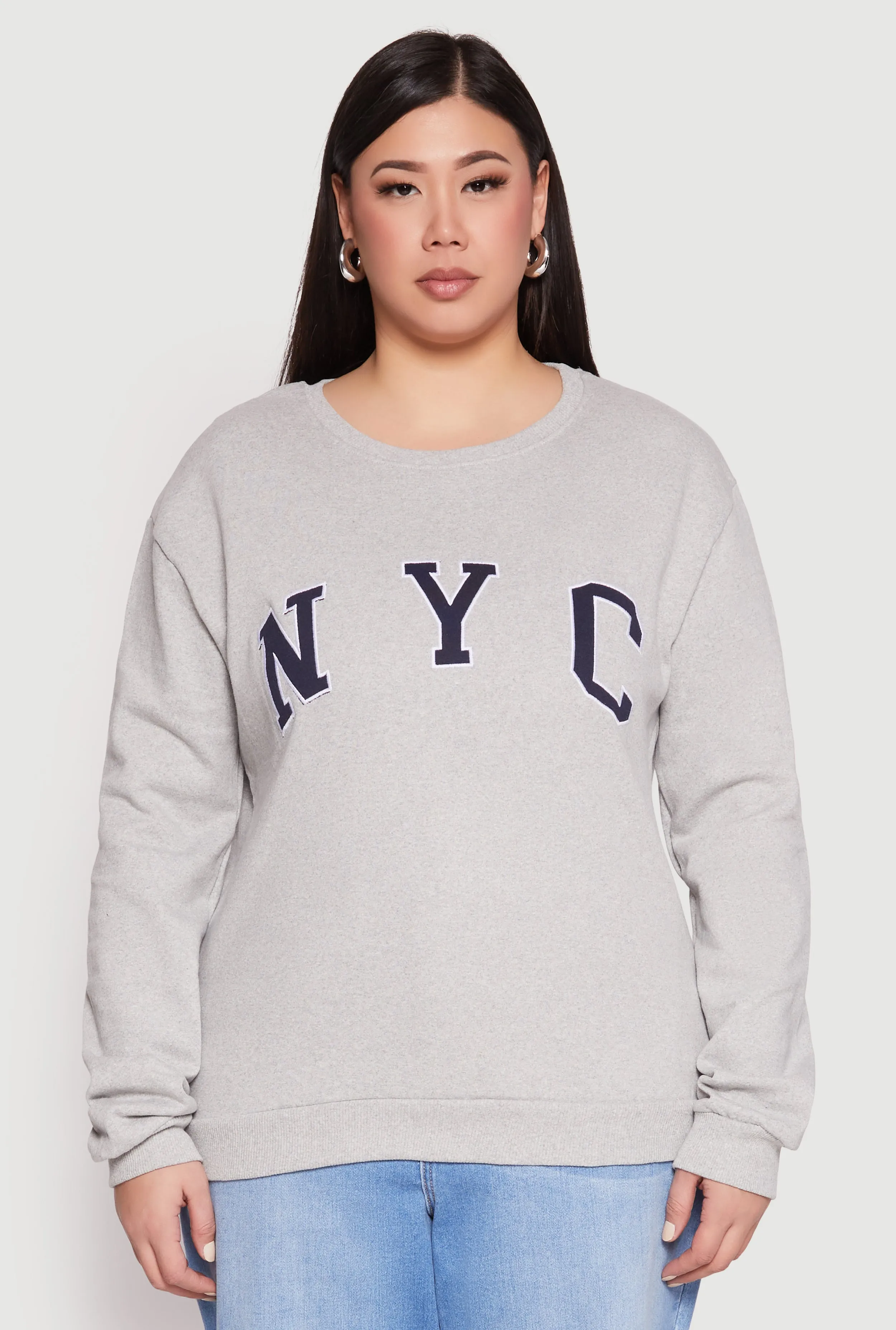 Plus Size NYC Crew Neck Sweatshirt sold by Rainbow product image thumbnail 2