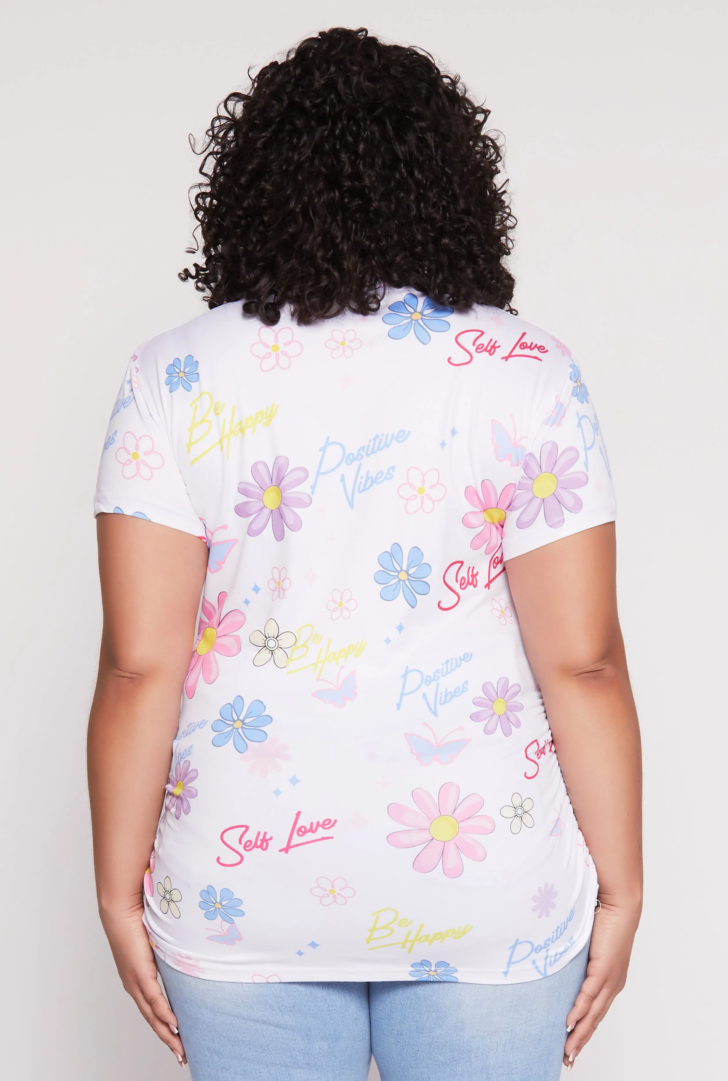 Plus Size Graphic Print Ruched Top sold by Rainbow product image thumbnail 5