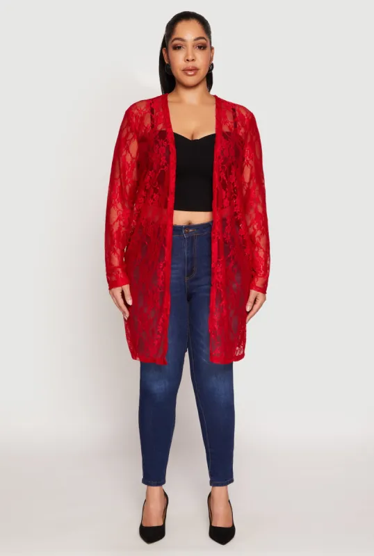 Plus Size Lace Duster sold by Rainbow