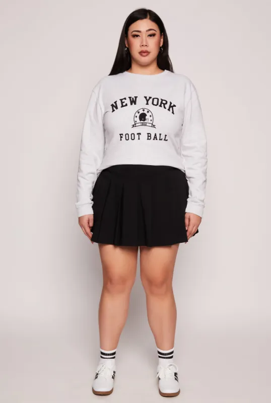Plus Size New York Football Embroidered Sweatshirt sold by Rainbow