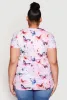 Plus Size Melanin Magic Ruched Graphic Top sold by Rainbow