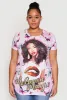 Plus Size Melanin Magic Ruched Graphic Top sold by Rainbow