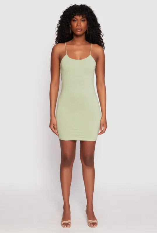 Scoop Neck Cami Bodycon Dress sold by Rainbow