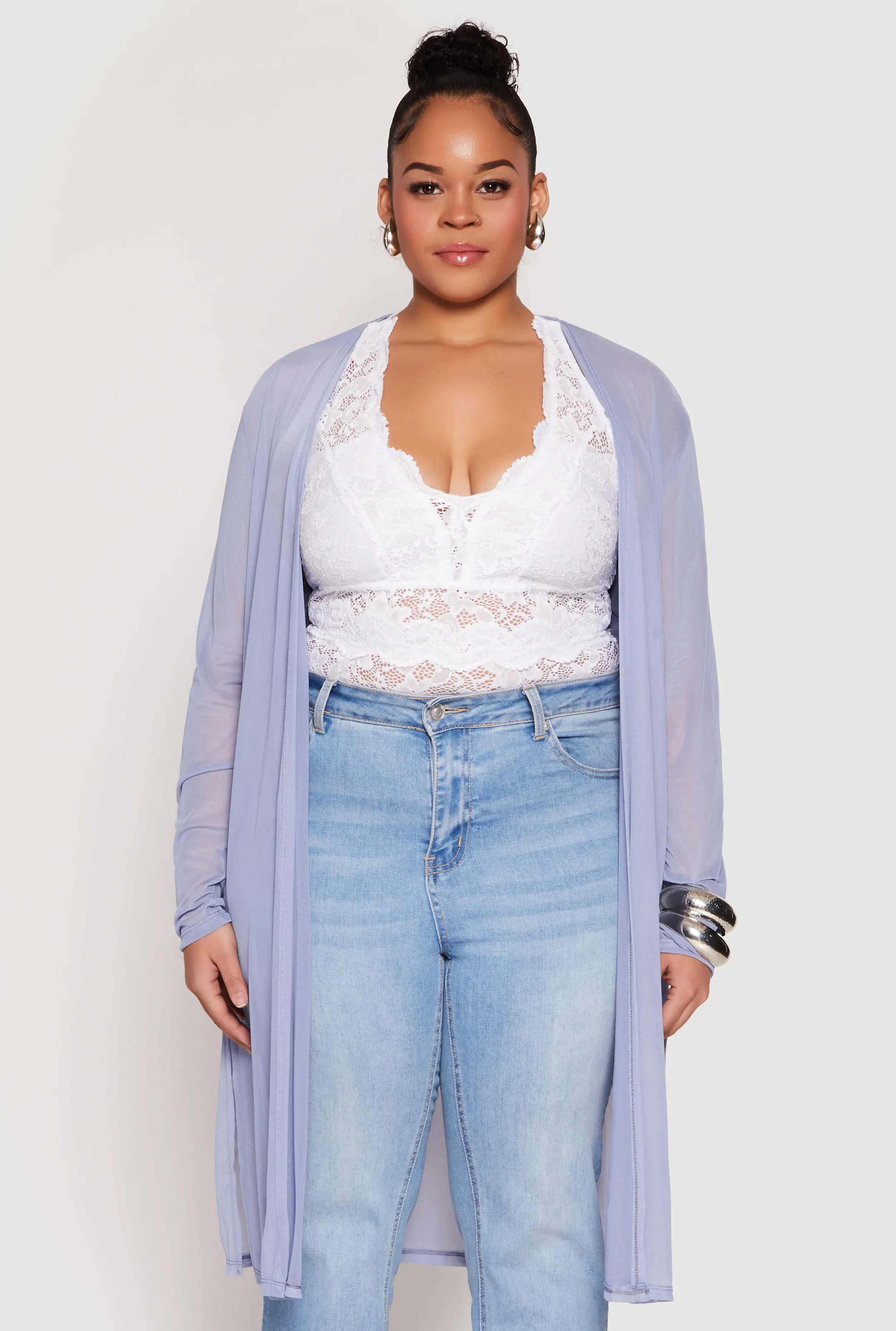 Plus Size Mesh Duster sold by Rainbow product image thumbnail 2