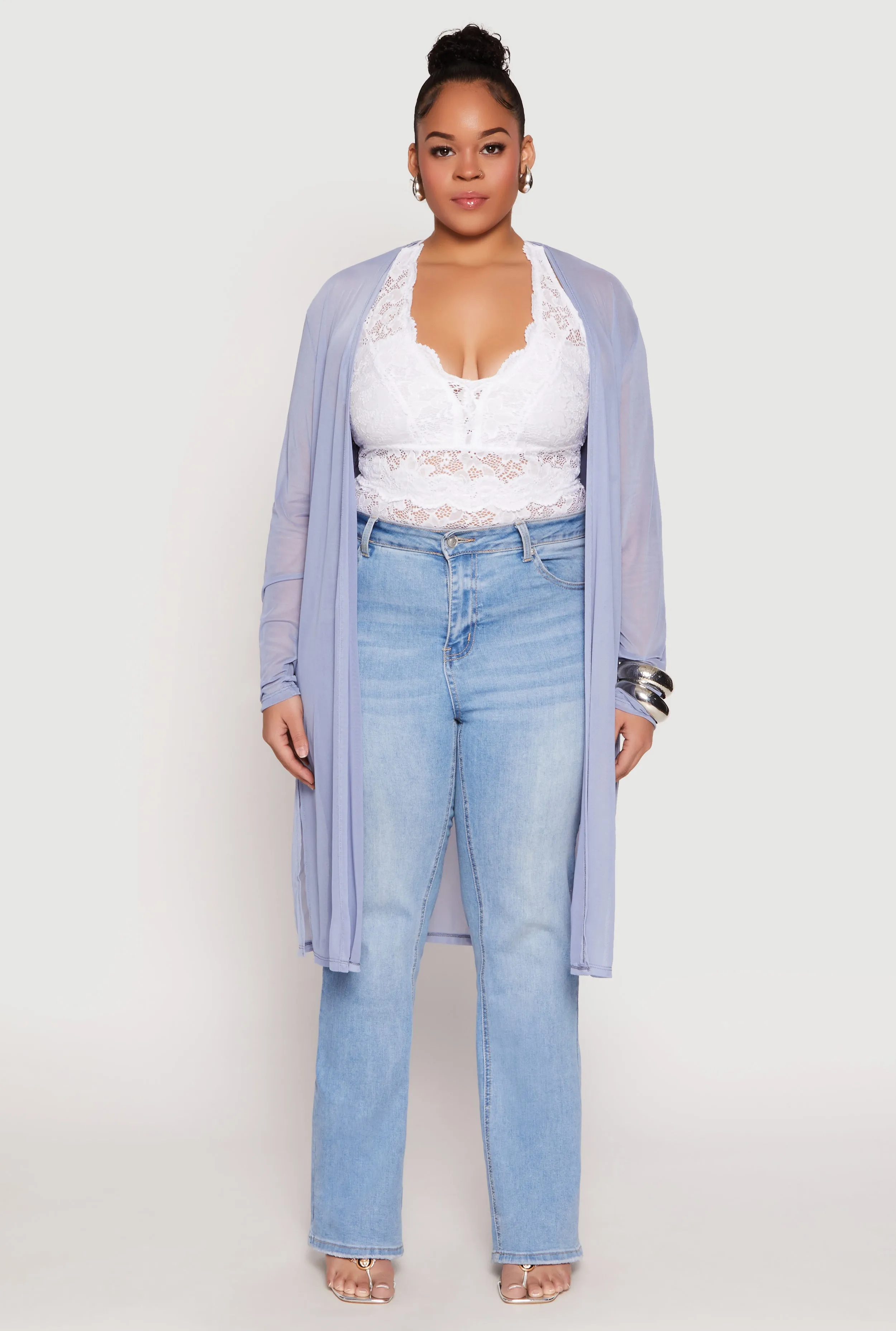 Plus Size Mesh Duster sold by Rainbow