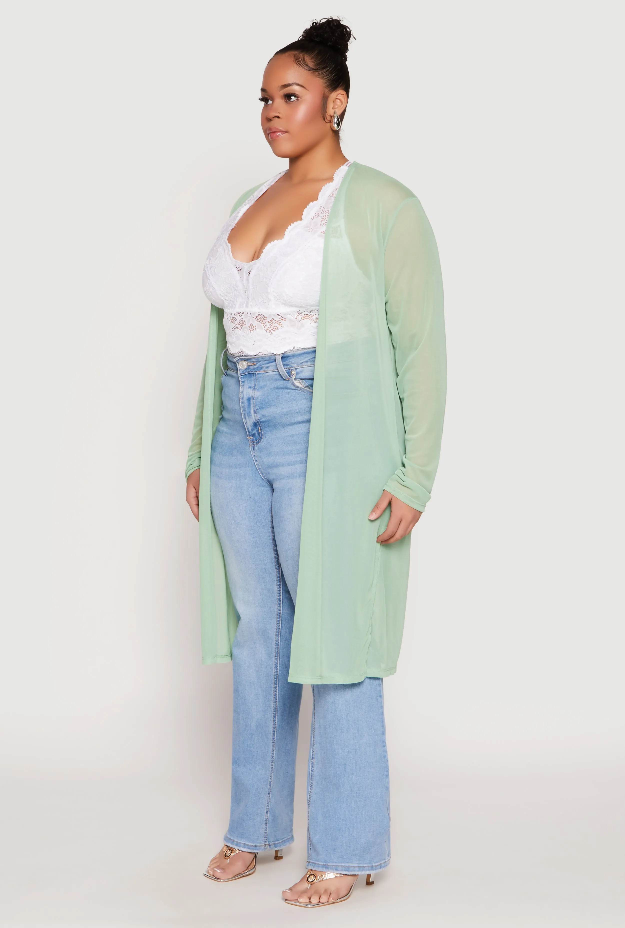 Plus Size Mesh Duster sold by Rainbow product image thumbnail 3